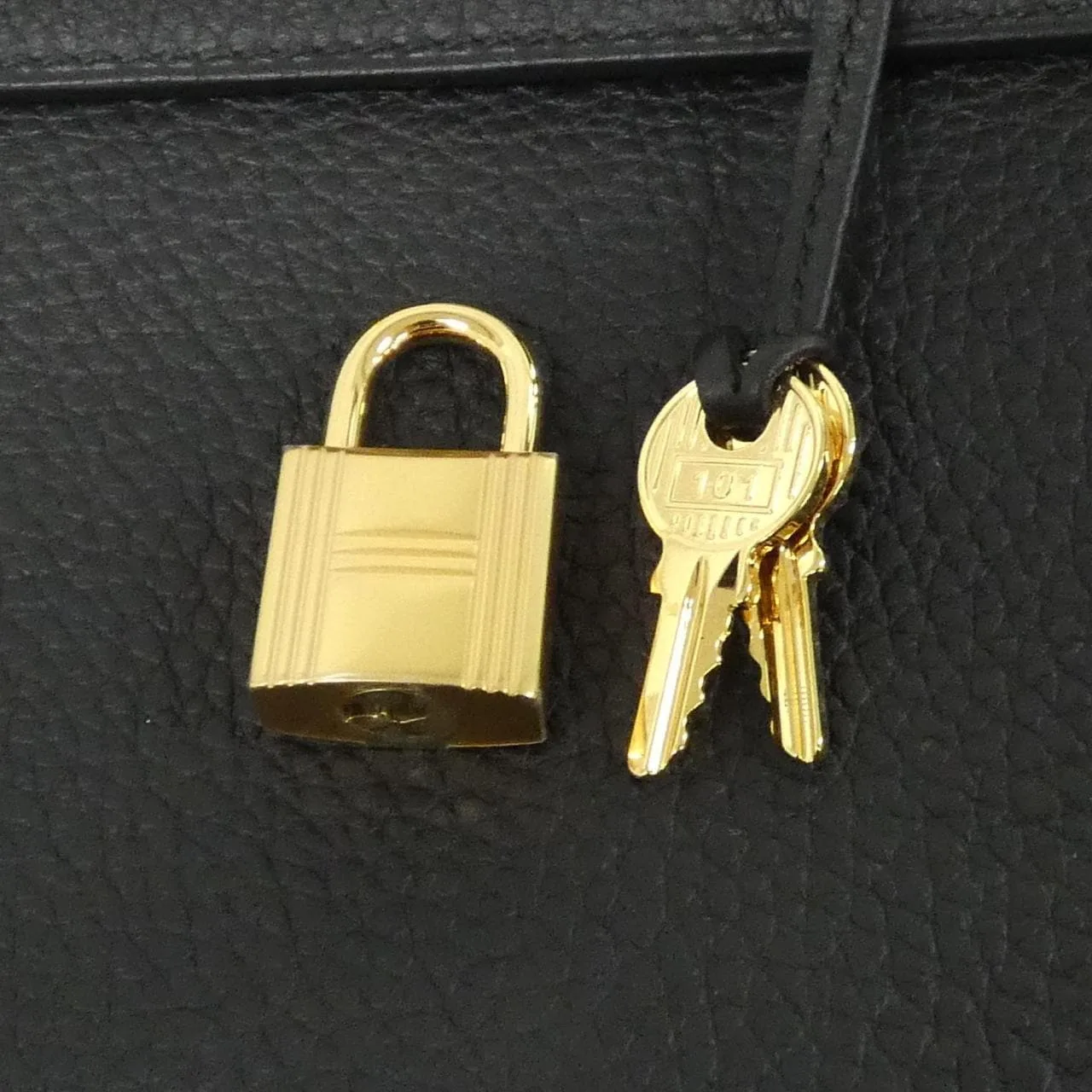 HERMES Kelly 027630CC Handbag Togo Black Togo Leather Unused - Thumbnail 4