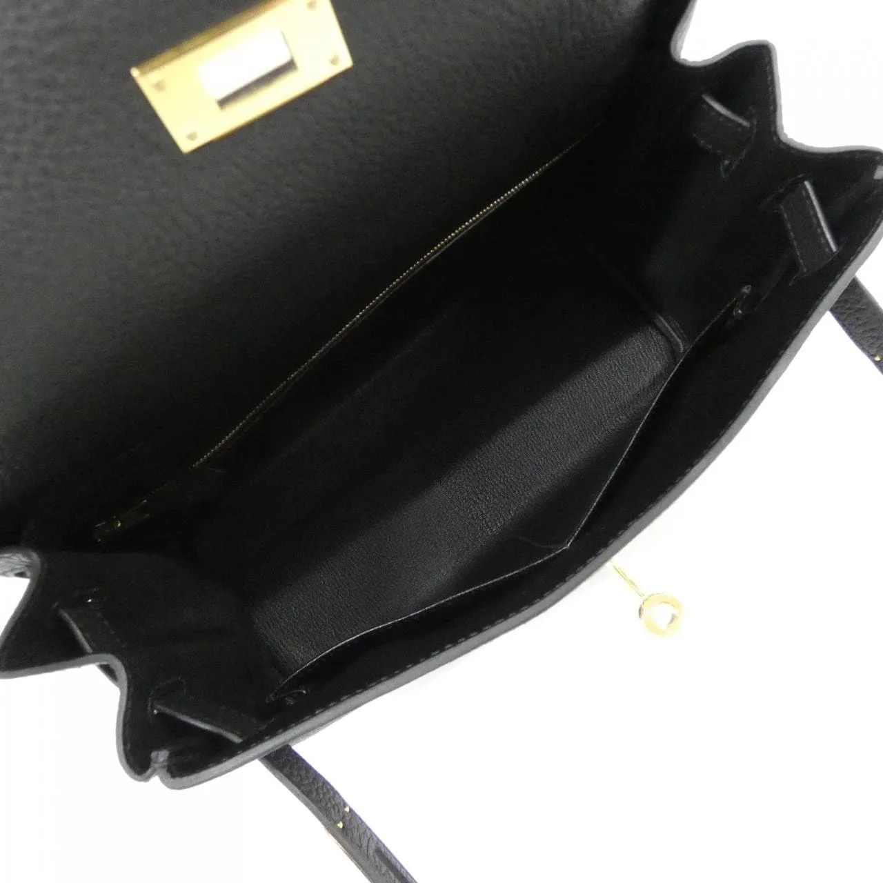 HERMES Kelly 027630CC Handbag Togo Black Togo Leather Unused - Thumbnail 6