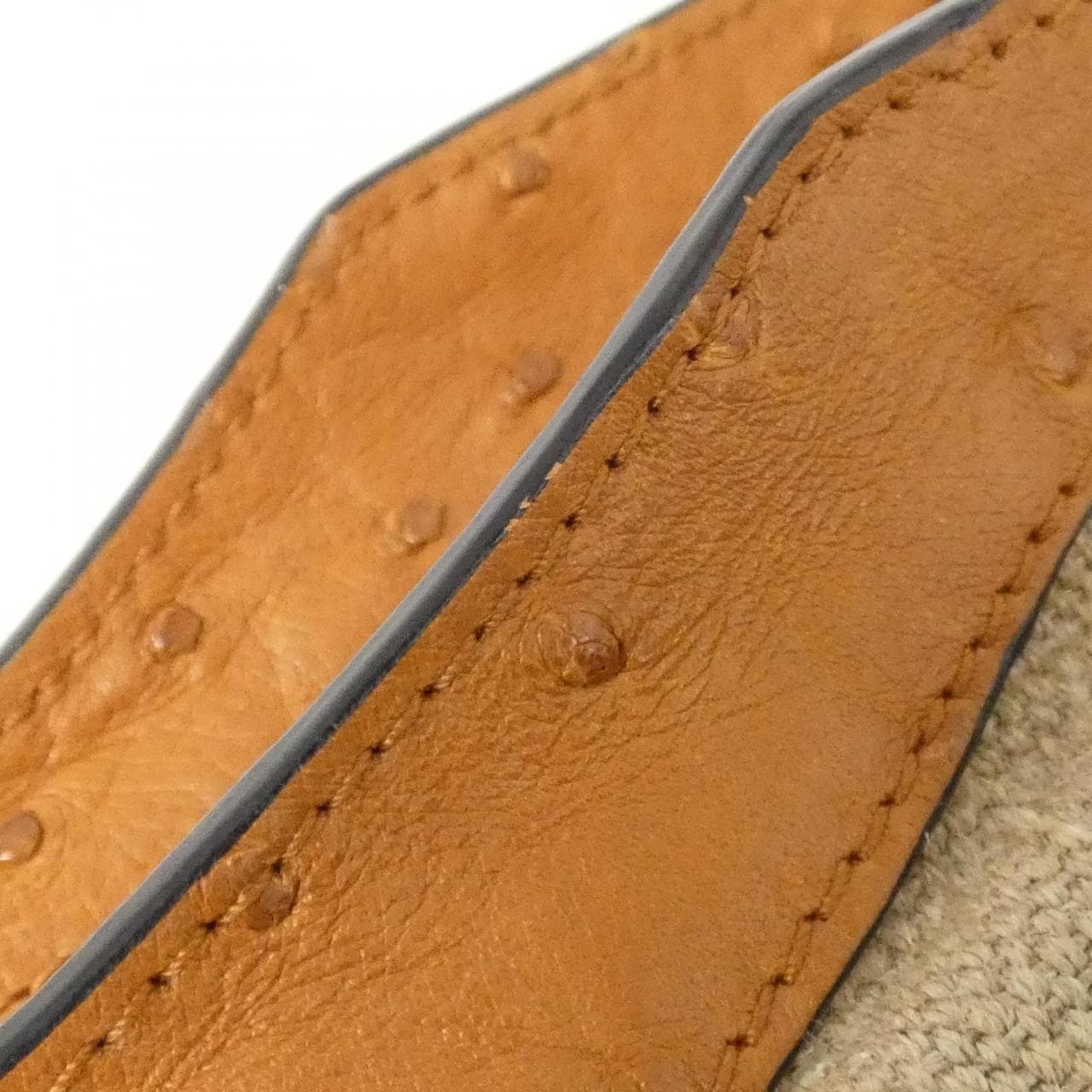 BALENCIAGA Le City 115748 Bag Ostrich Black Ostrich - Thumbnail 6