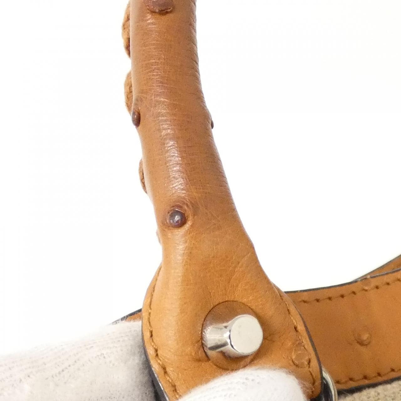 BALENCIAGA Le City 115748 Bag Ostrich Black Ostrich - Thumbnail 8