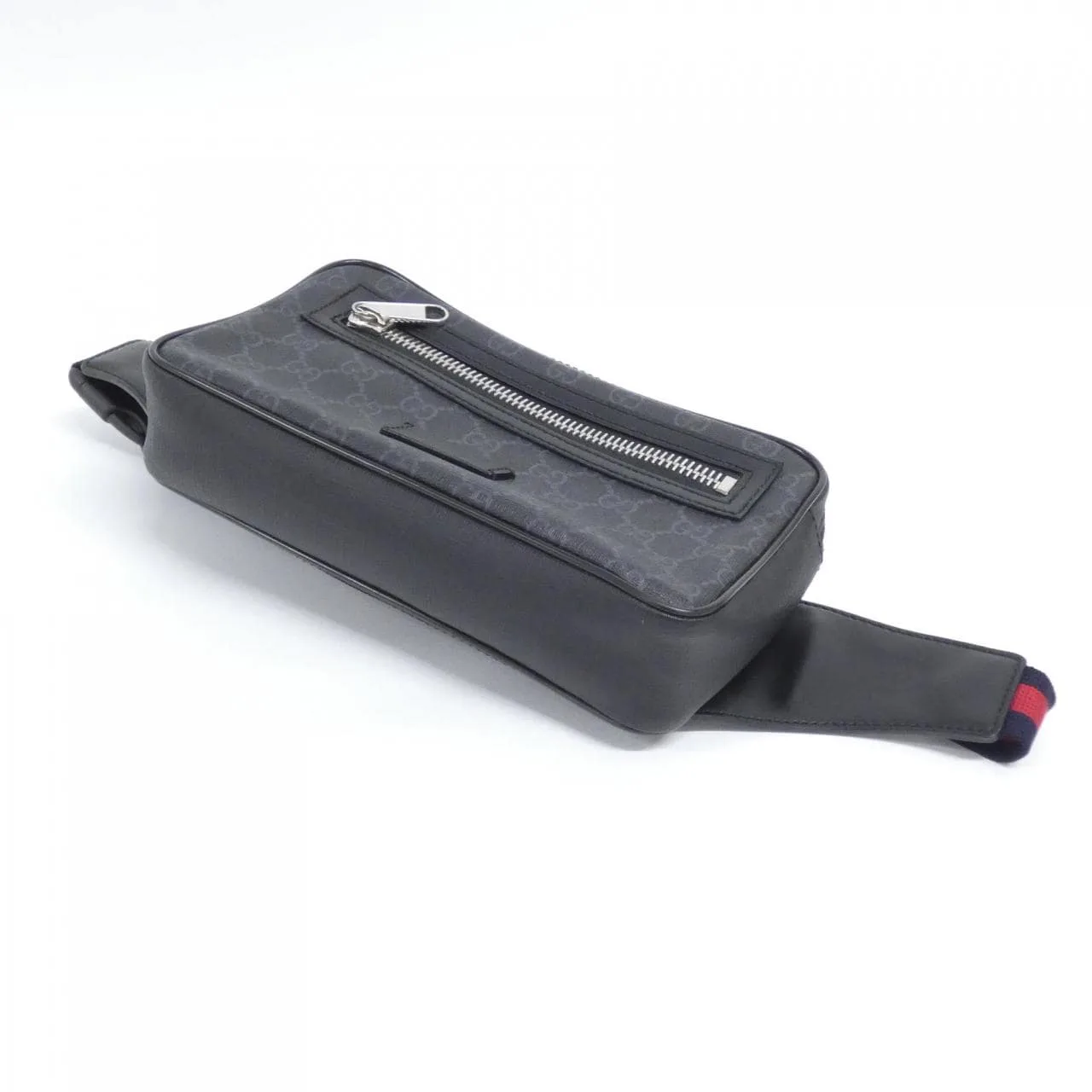 GUCCI 474293 K9RRN Belt Canvas 黑色 帆布 中古品A - 縮圖 3