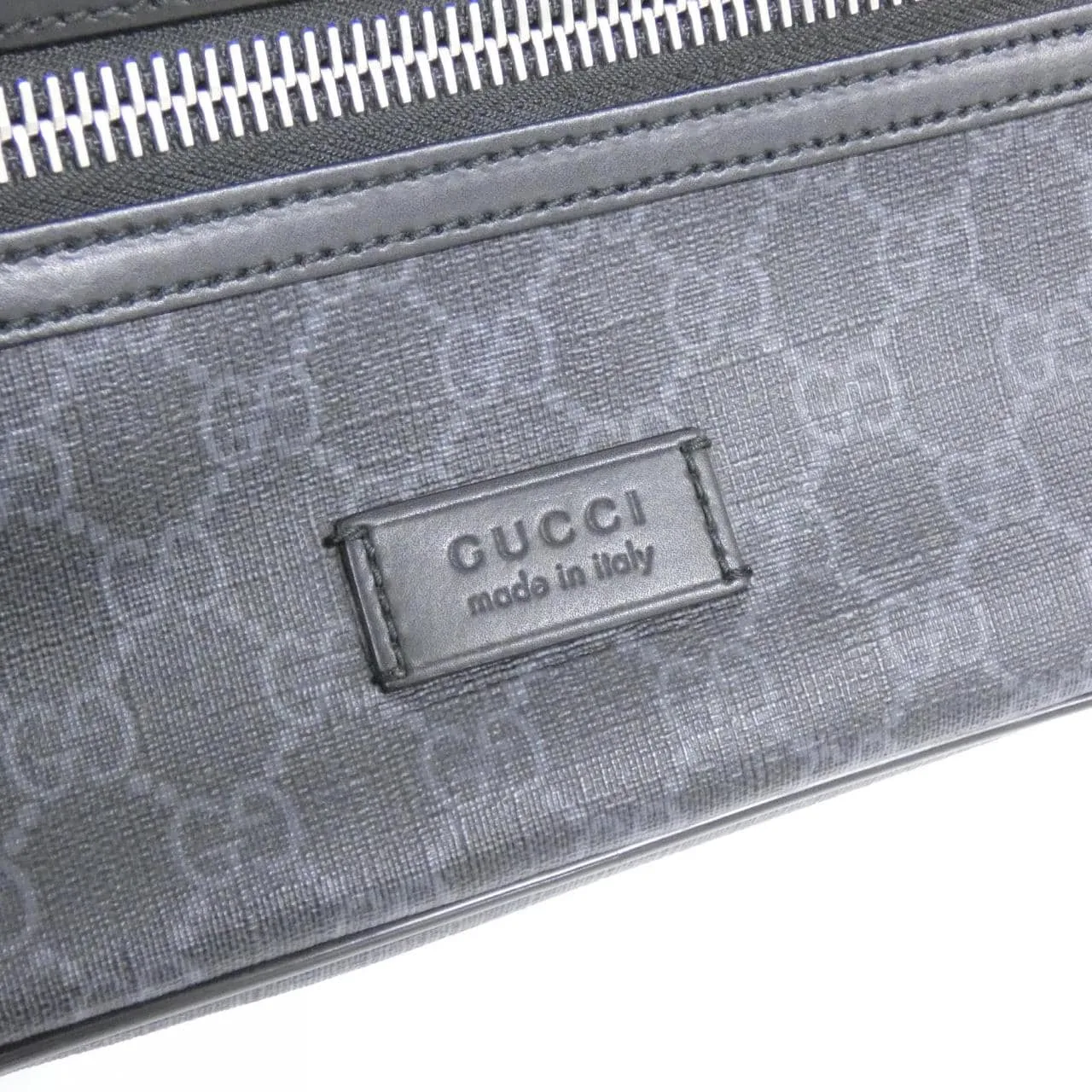GUCCI 474293 K9RRN Belt Canvas 黑色 帆布 中古品A - 縮圖 4