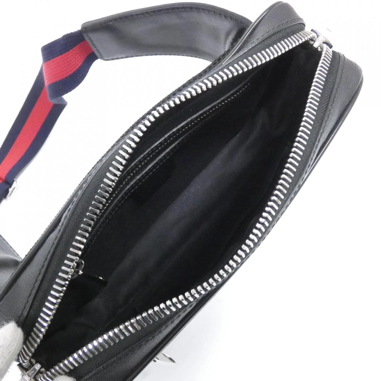 GUCCI 474293 K9RRN Belt Canvas 黑色 帆布 中古品A - 縮圖 6