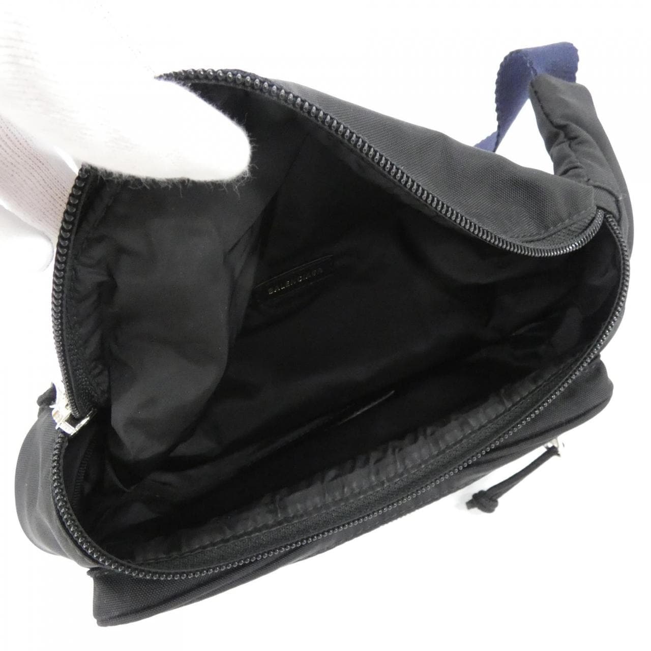 BALENCIAGA 533009 9F91X Belt Nylon 黑色 尼龍 中古品A - 縮圖 5