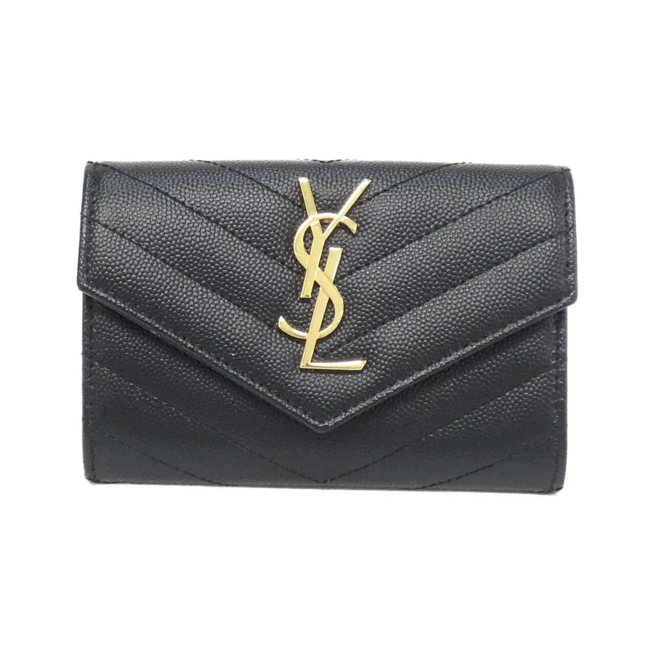 SAINT LAURENT 414404 BOW01 Coin Case Black