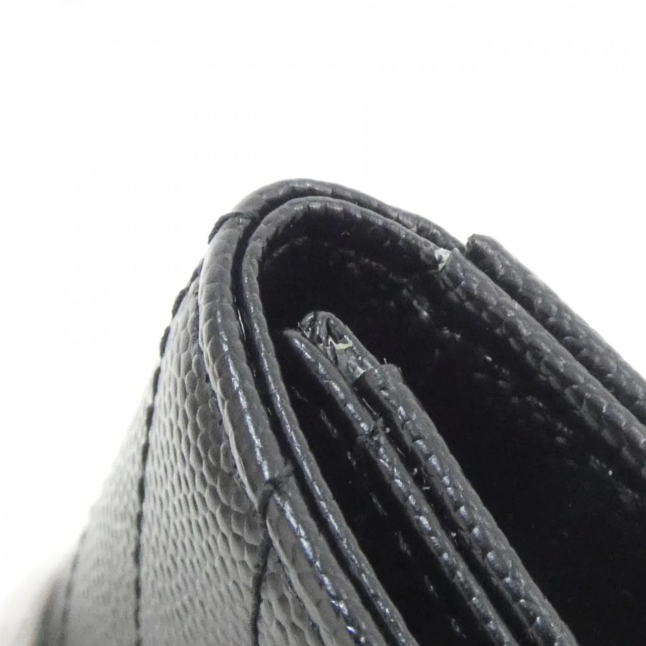 SAINT LAURENT 414404 BOW01 Coin Case 黑色 中古品A - 縮圖 4