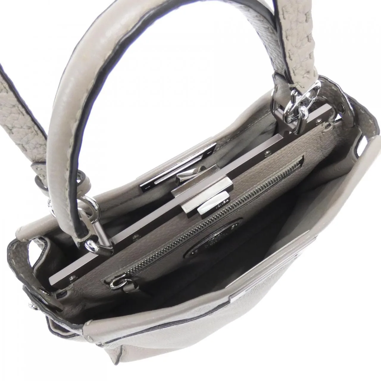 FENDI Peekaboo 8BN290 1RM Handbag Black Rank A - Thumbnail 8