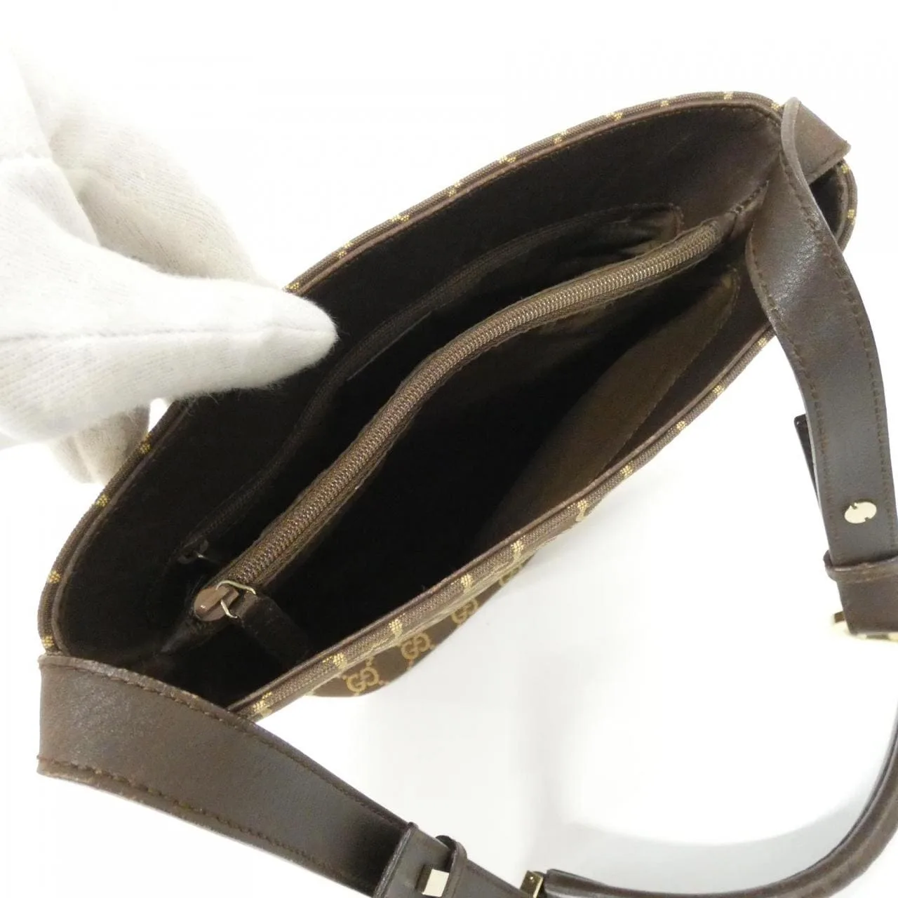 GUCCI 001 4286 Shoulder Canvas Brown Canvas Rank A - Thumbnail 6