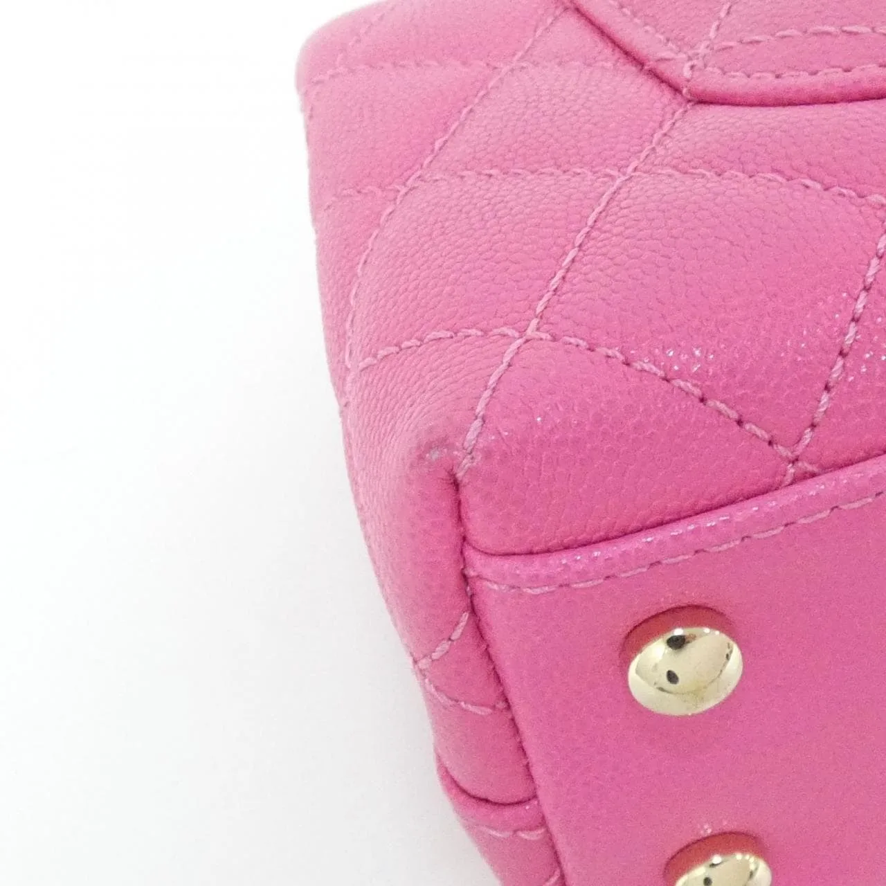 CHANEL Coco Handle AS2215 Handbag Grained Calfskin Pink Grained Calfskin Rank A - Thumbnail 3