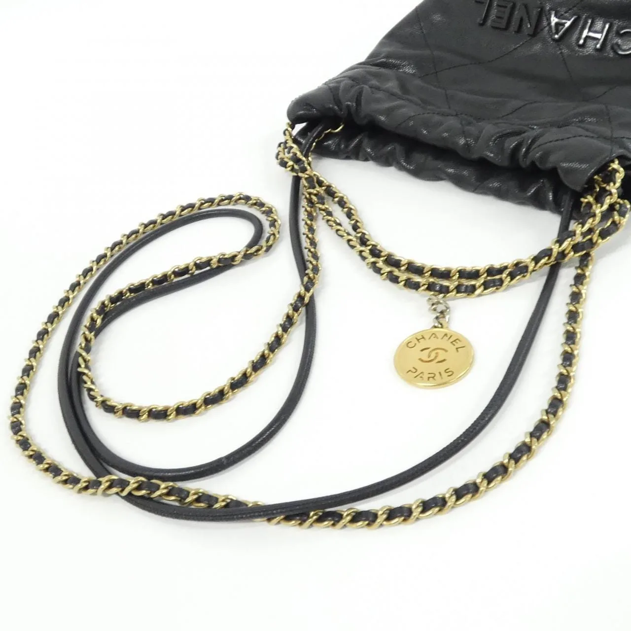 CHANEL Chanel 22 AS3980 Handbag Grained Calfskin Black Grained Calfskin Rank B - Thumbnail 7