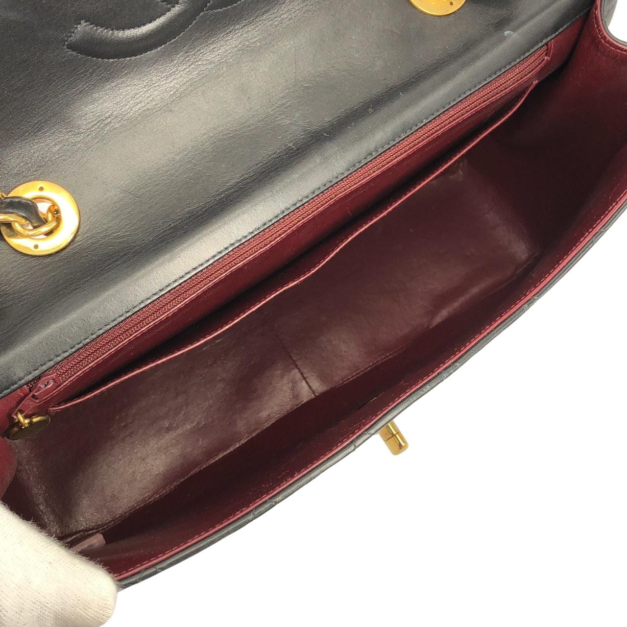 CHANEL 01094 Shoulder Lambskin 黑色 羊皮 - 縮圖 7