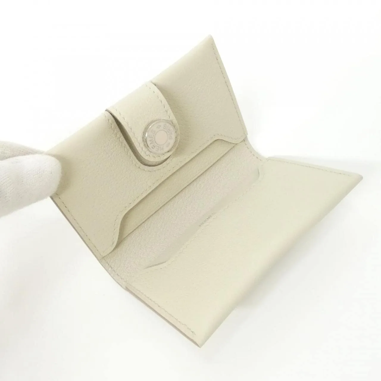 HERMES 084335CK Card Case 黑色 中古品A - 縮圖 4