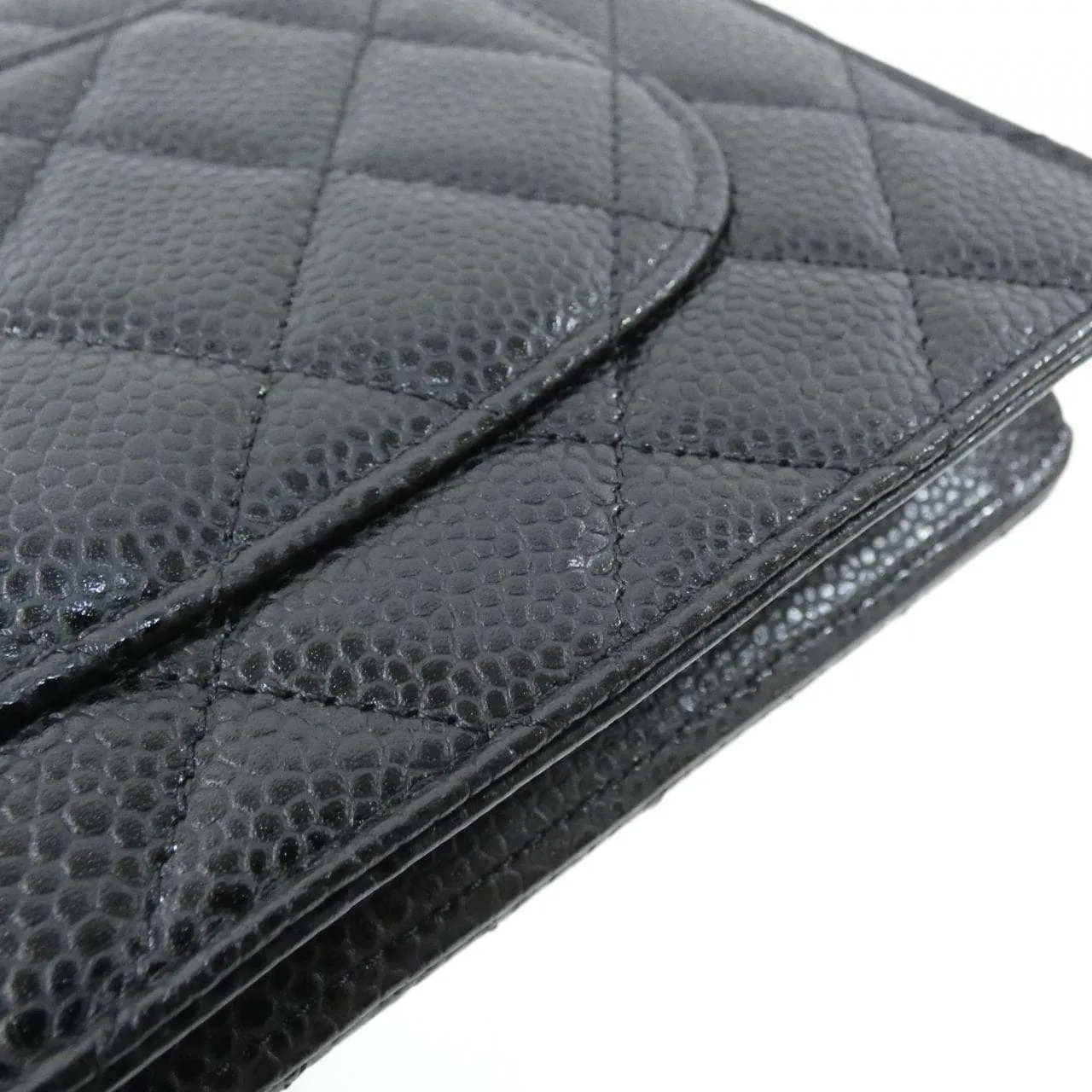 CHANEL Timeless Classic 33814 Wallet Grained Calfskin Black Grained Calfskin Rank A - Thumbnail 3