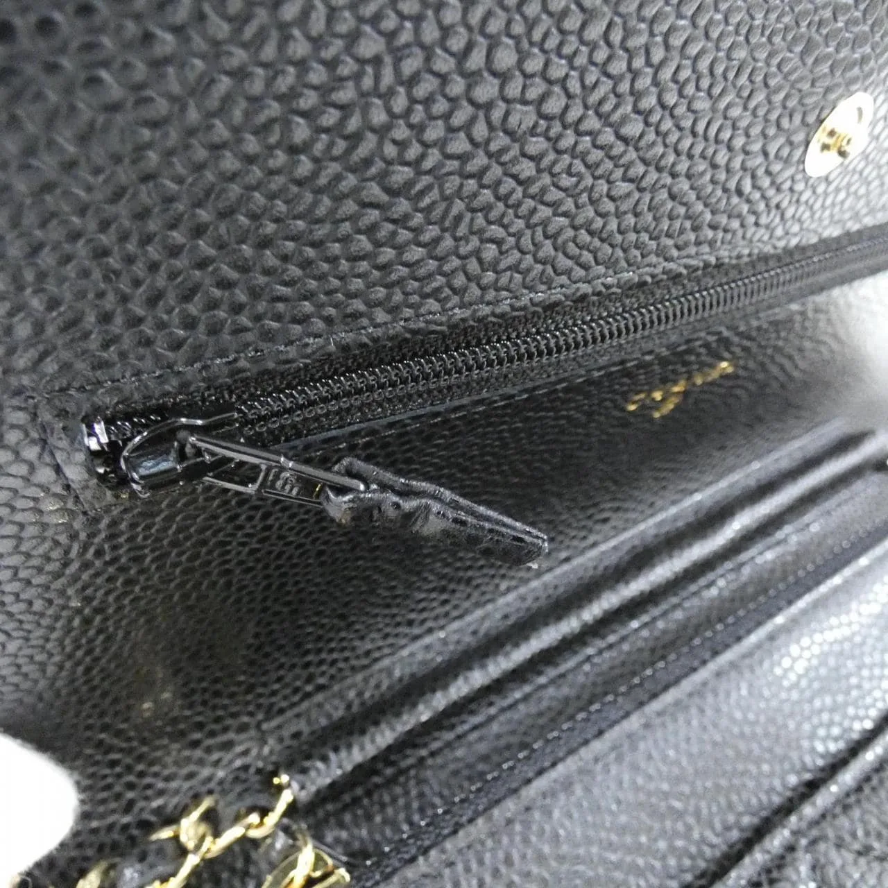 CHANEL Timeless Classic 33814 Wallet Grained Calfskin Black Grained Calfskin Rank A - Thumbnail 7