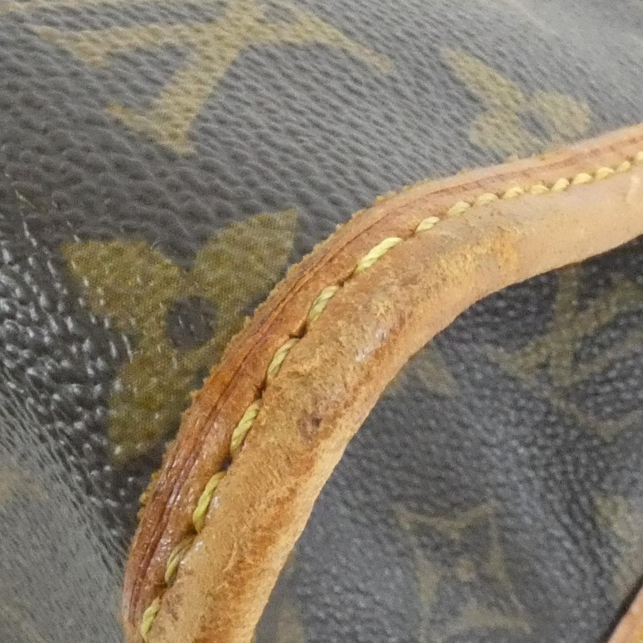 LOUIS VUITTON M40009 Handbag Monogram 黑色 Monogram 中古品B - 縮圖 3