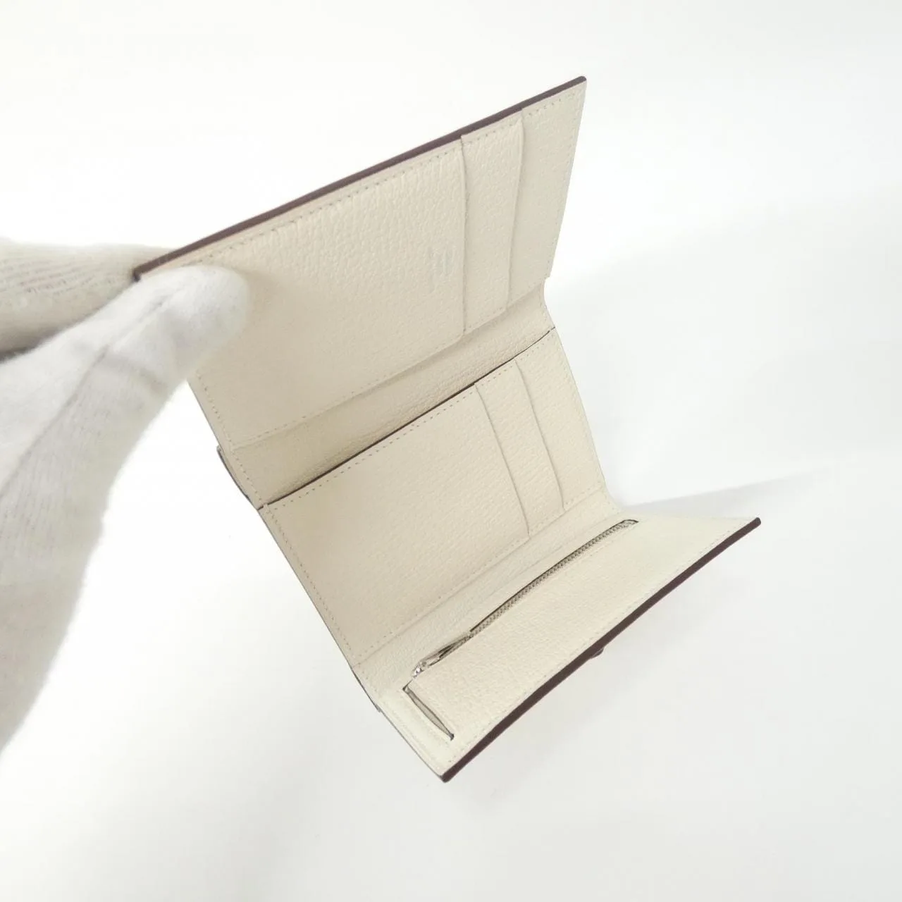 HERMES 082876CK Wallet Leather Black Leather Rank A - Thumbnail 4