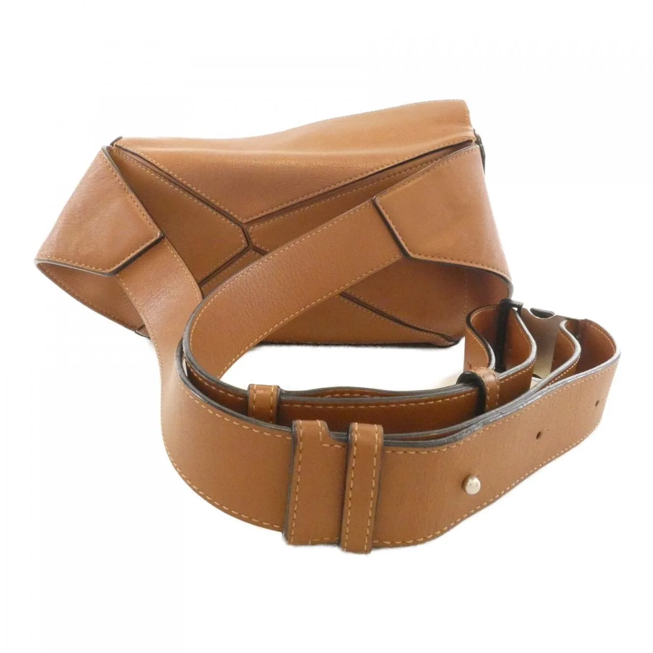 LOEWE Puzzle B510P35X09 Shoulder Leather 黑色 皮革 中古品B - 縮圖 2