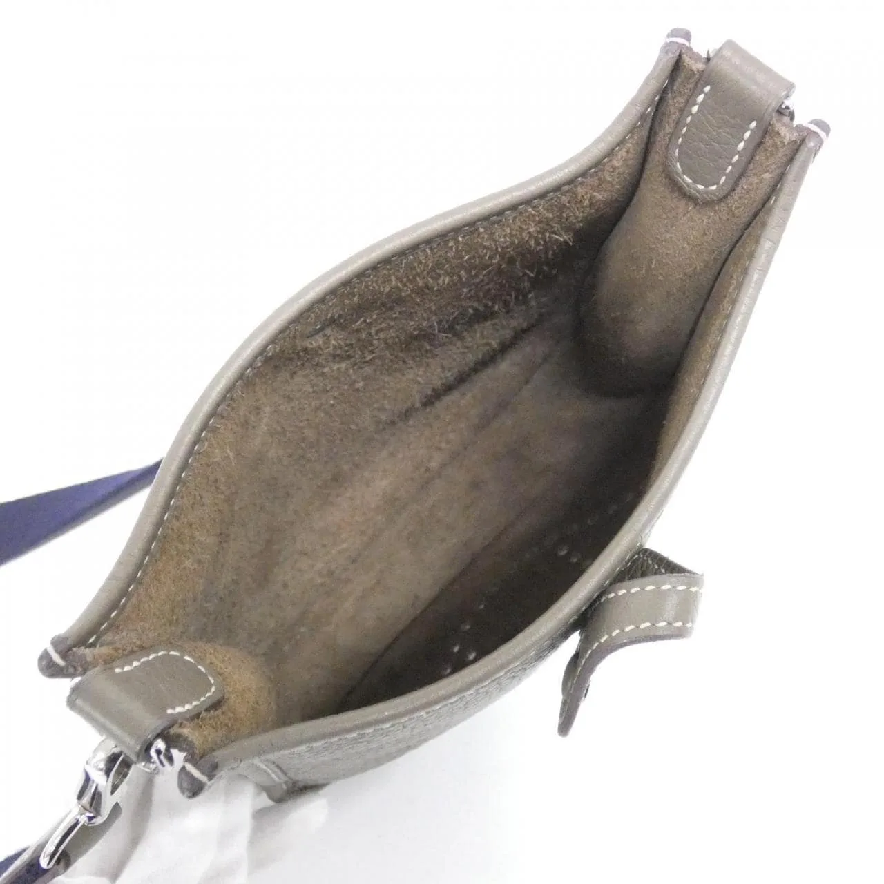 HERMES Evelyne 085945CK Shoulder Clemence Etoupe Clemence 皮 中古品A - 縮圖 7