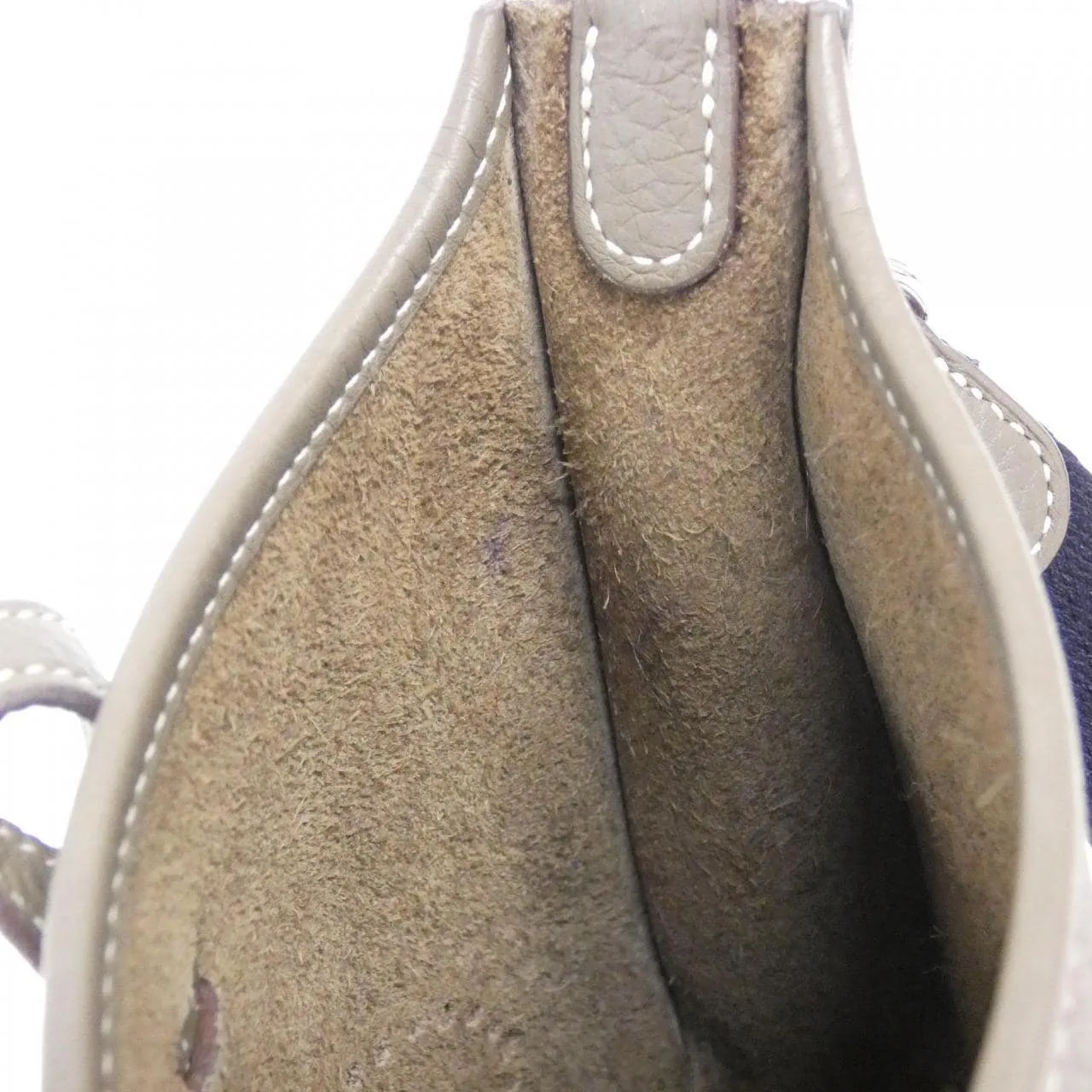 HERMES Evelyne 085945CK Shoulder Clemence Etoupe Clemence 皮 中古品A - 縮圖 8