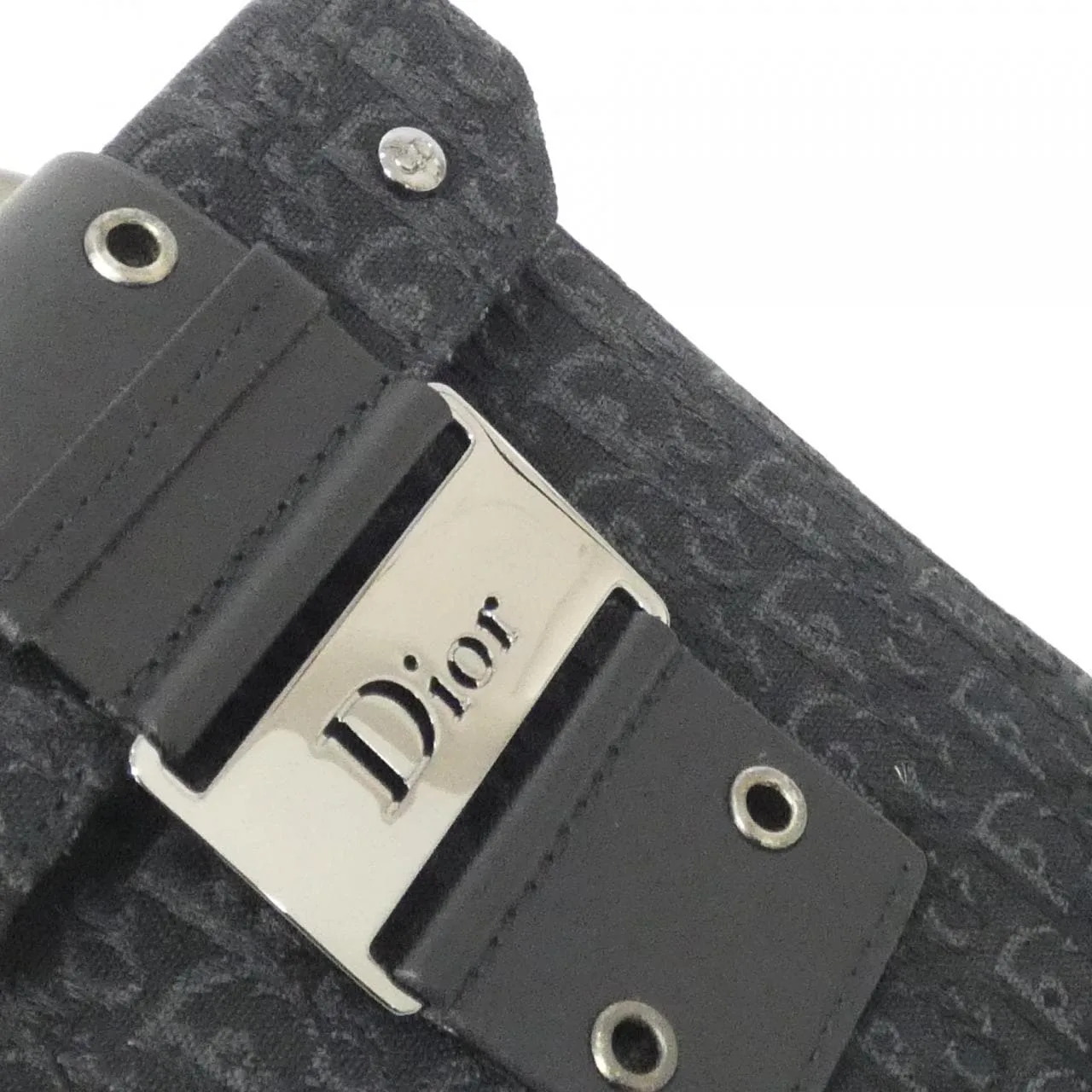 DIOR Wallet Canvas 黑色 帆布 中古品A - 縮圖 5