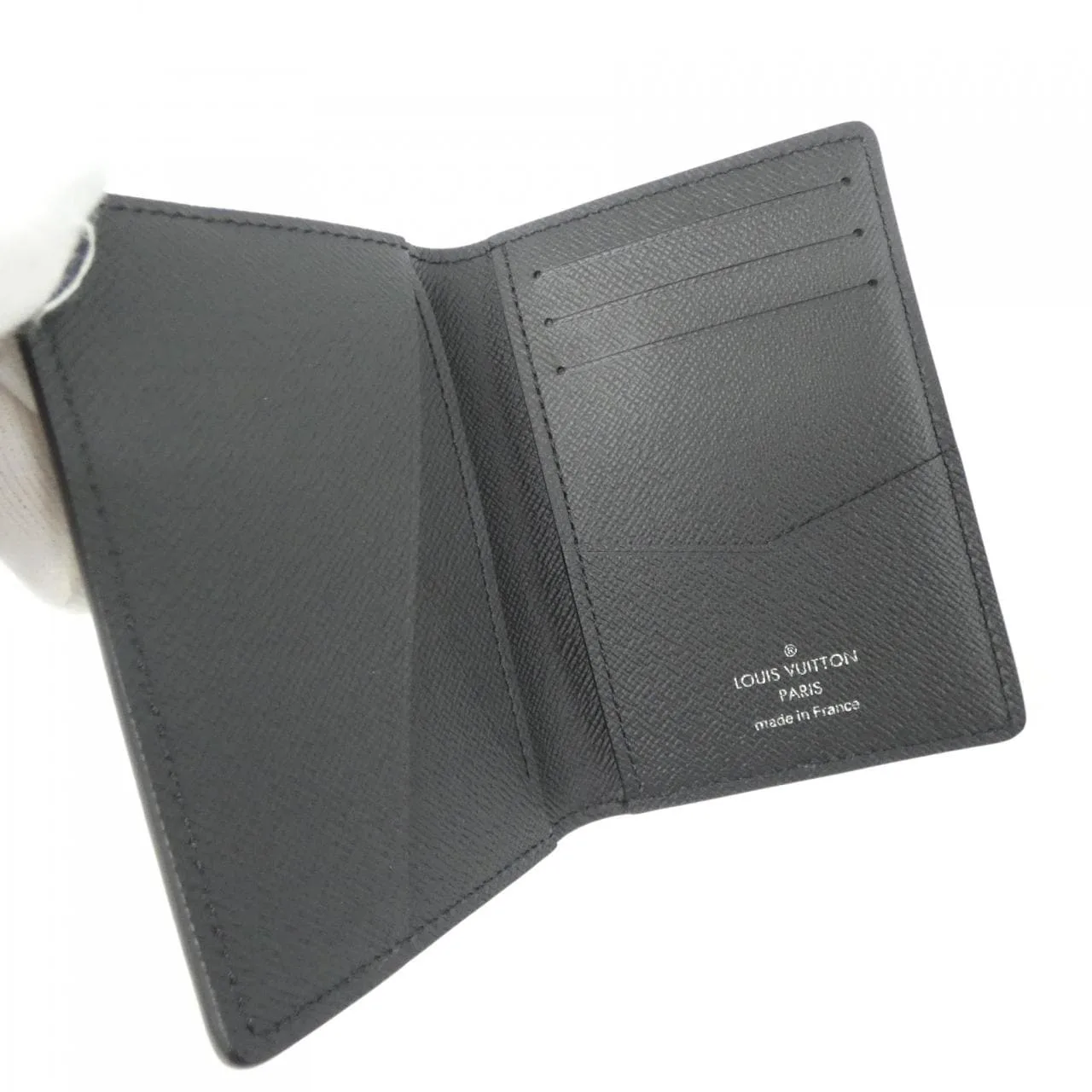 LOUIS VUITTON M60642 Card Case Epi 黑色 Epi 中古品A - 縮圖 3