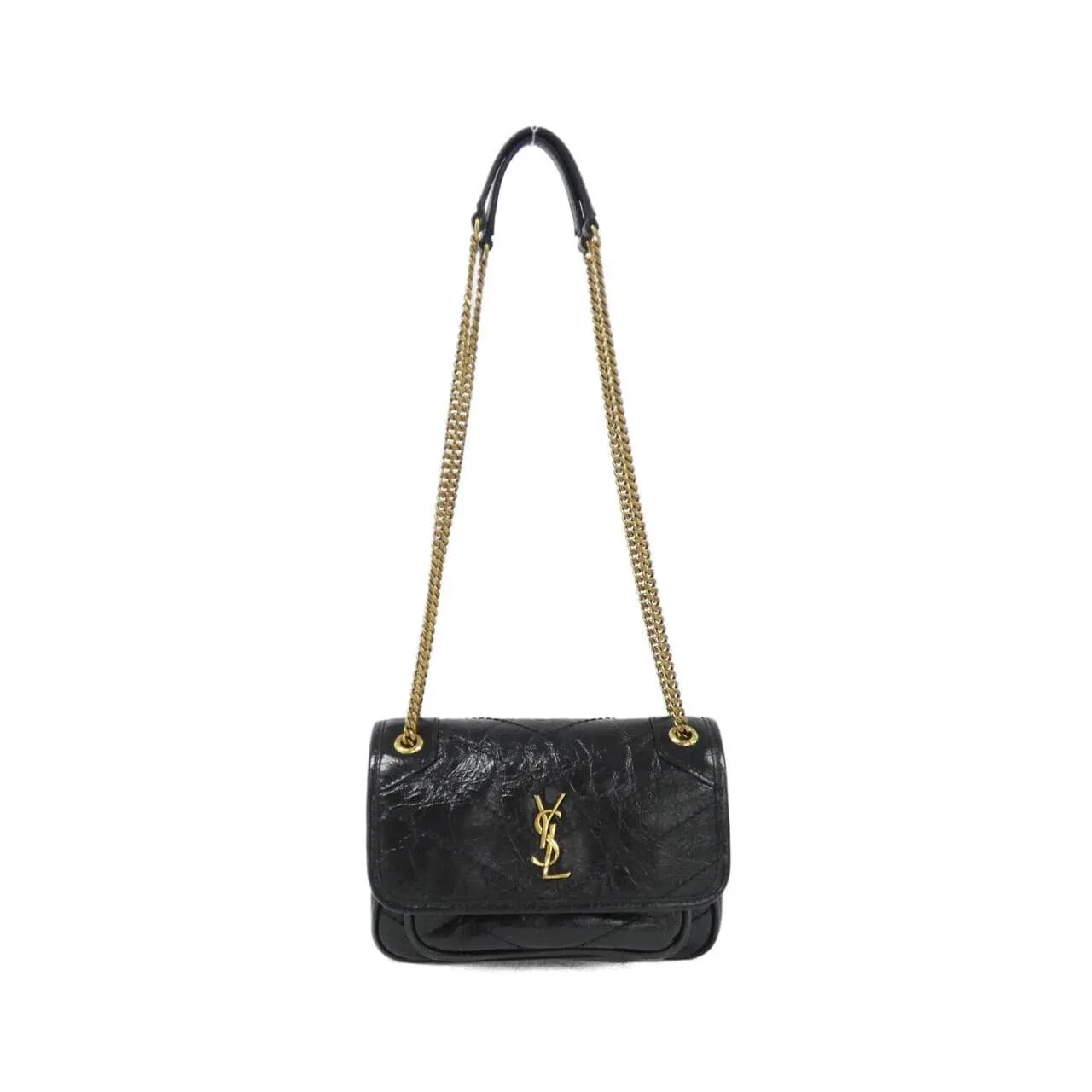 SAINT LAURENT 846087 0EN07 Shoulder Leather Black