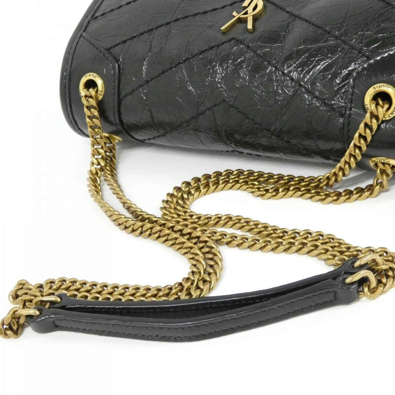 SAINT LAURENT 846087 0EN07 Shoulder Leather Black Leather Rank A - Thumbnail 6