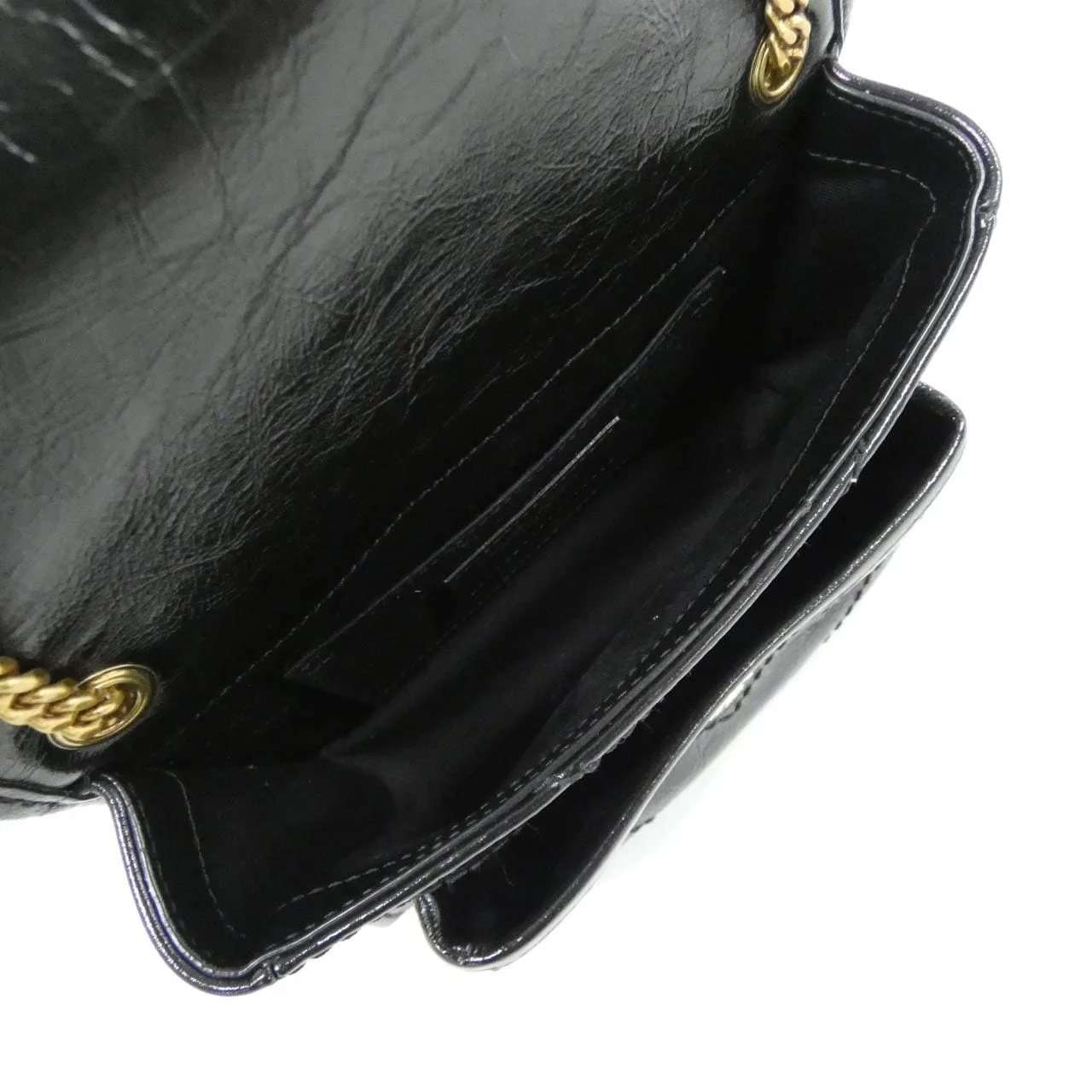 SAINT LAURENT 846087 0EN07 Shoulder Leather Black Leather Rank A - Thumbnail 7