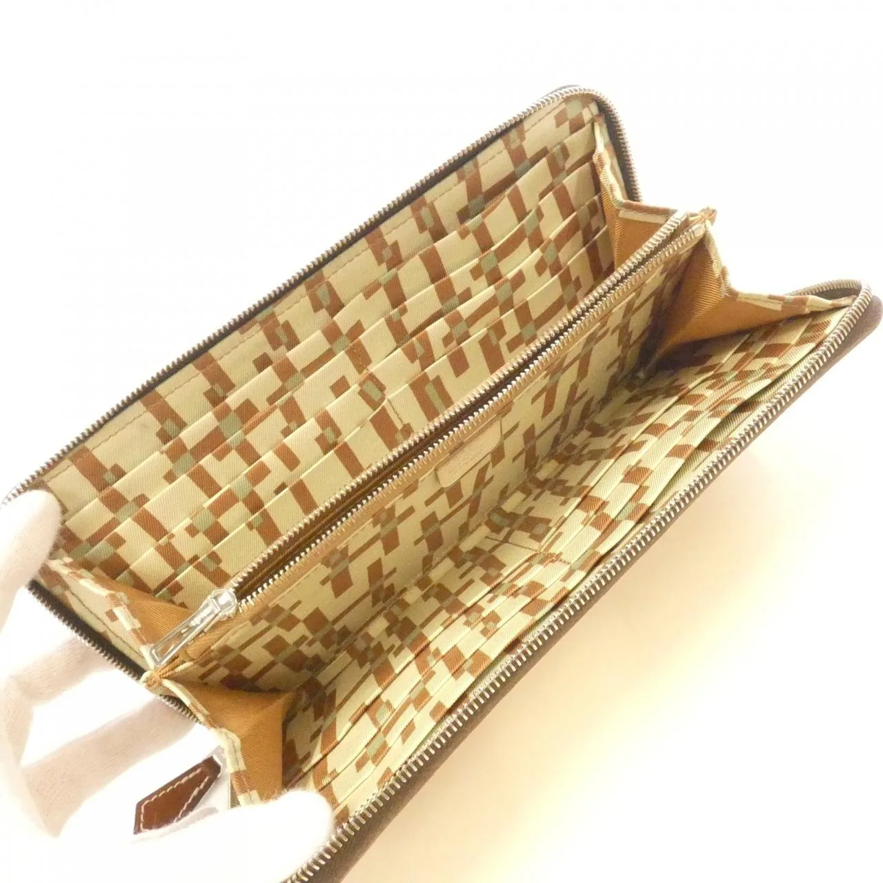 HERMES 084386CK Wallet Epsom Rouge Epsom Leather Rank B - Thumbnail 5