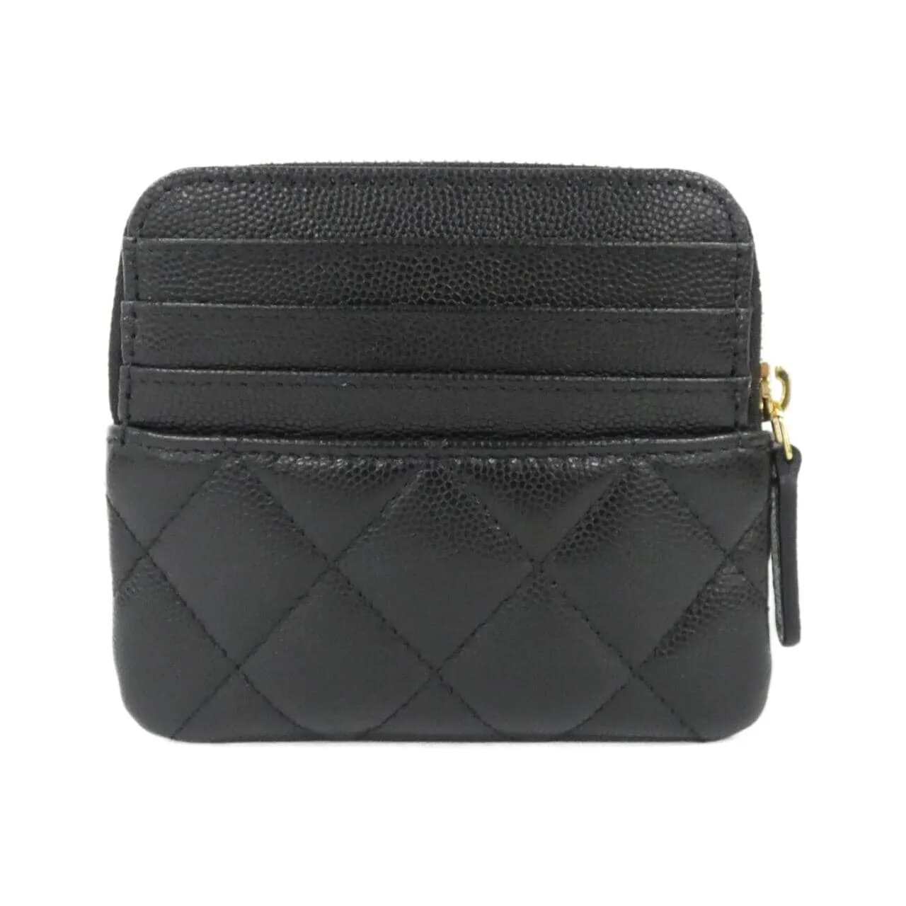 CHANEL AP5081 Coin Case Grained Calfskin 黑色 荔枝紋牛皮 中古品A - 縮圖 2