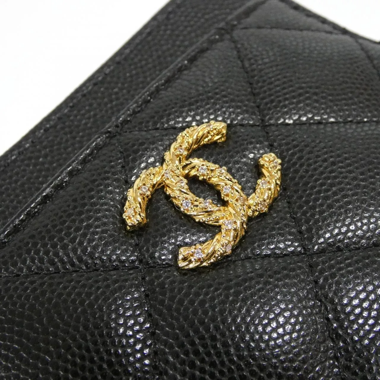 CHANEL AP5081 Coin Case Grained Calfskin 黑色 荔枝紋牛皮 中古品A - 縮圖 4