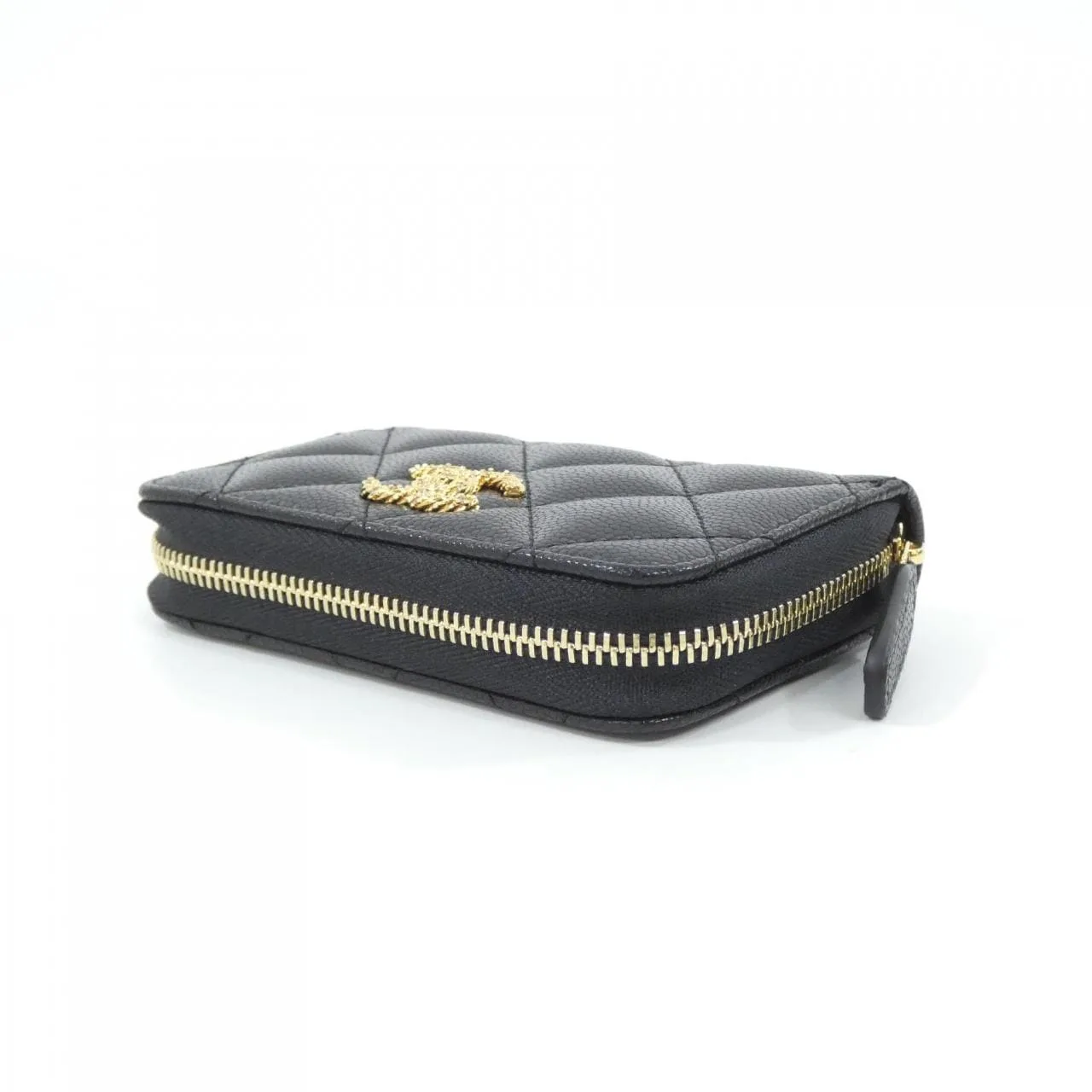 CHANEL AP5078 Coin Case Grained Calfskin Black Grained Calfskin Unused - Thumbnail 3