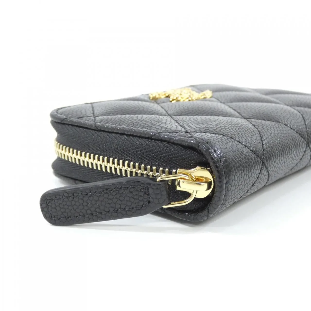 CHANEL AP5078 Coin Case Grained Calfskin Black Grained Calfskin Unused - Thumbnail 4