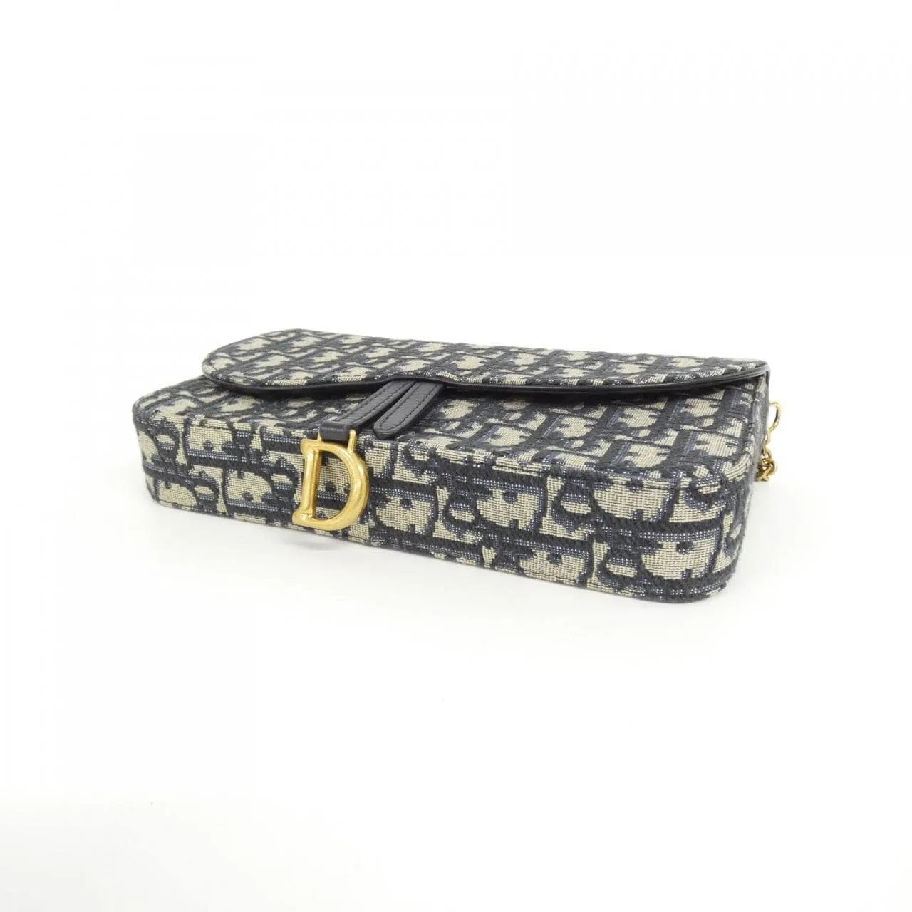 DIOR Saddle S5907CTZQ Wallet Canvas 黑色 帆布 中古品A - 縮圖 3