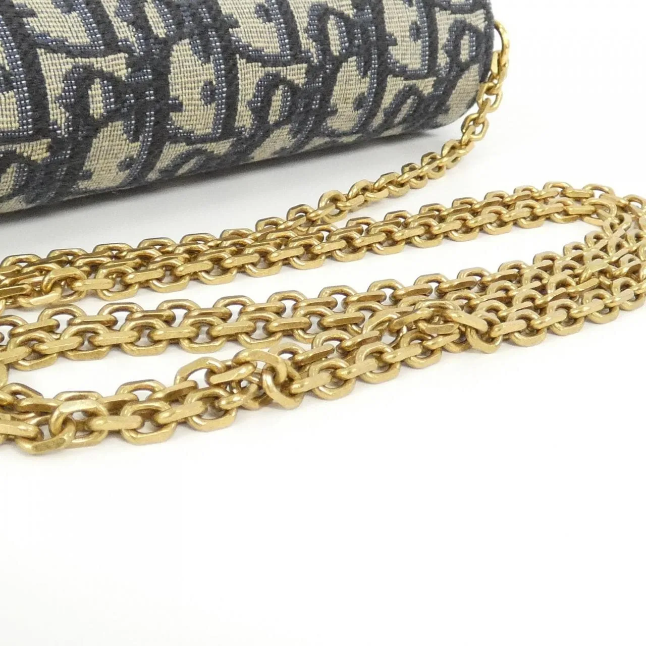 DIOR Saddle S5907CTZQ Wallet Canvas 黑色 帆布 中古品A - 縮圖 4