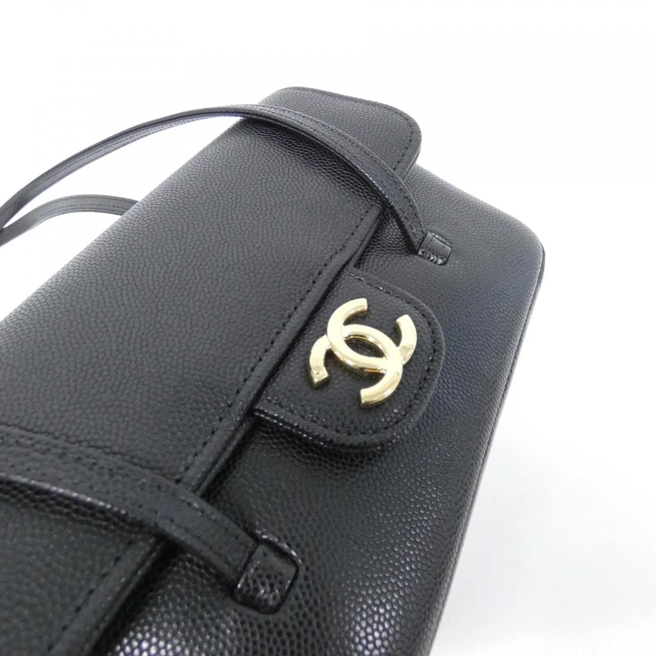 CHANEL AP5068 Shoulder Grained Calfskin 黑色 荔枝紋牛皮 未使用品 - 縮圖 4