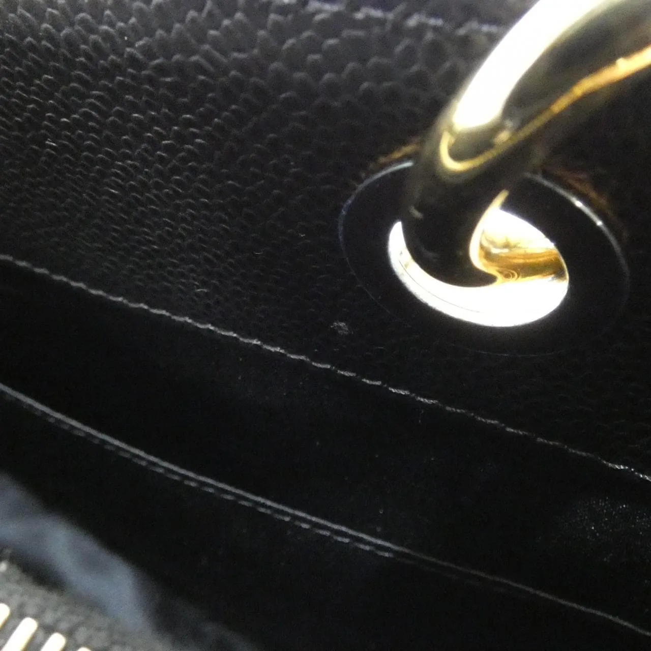 CHANEL 50995 Shoulder Grained Calfskin 黑色 荔枝紋牛皮 中古品A - 縮圖 8