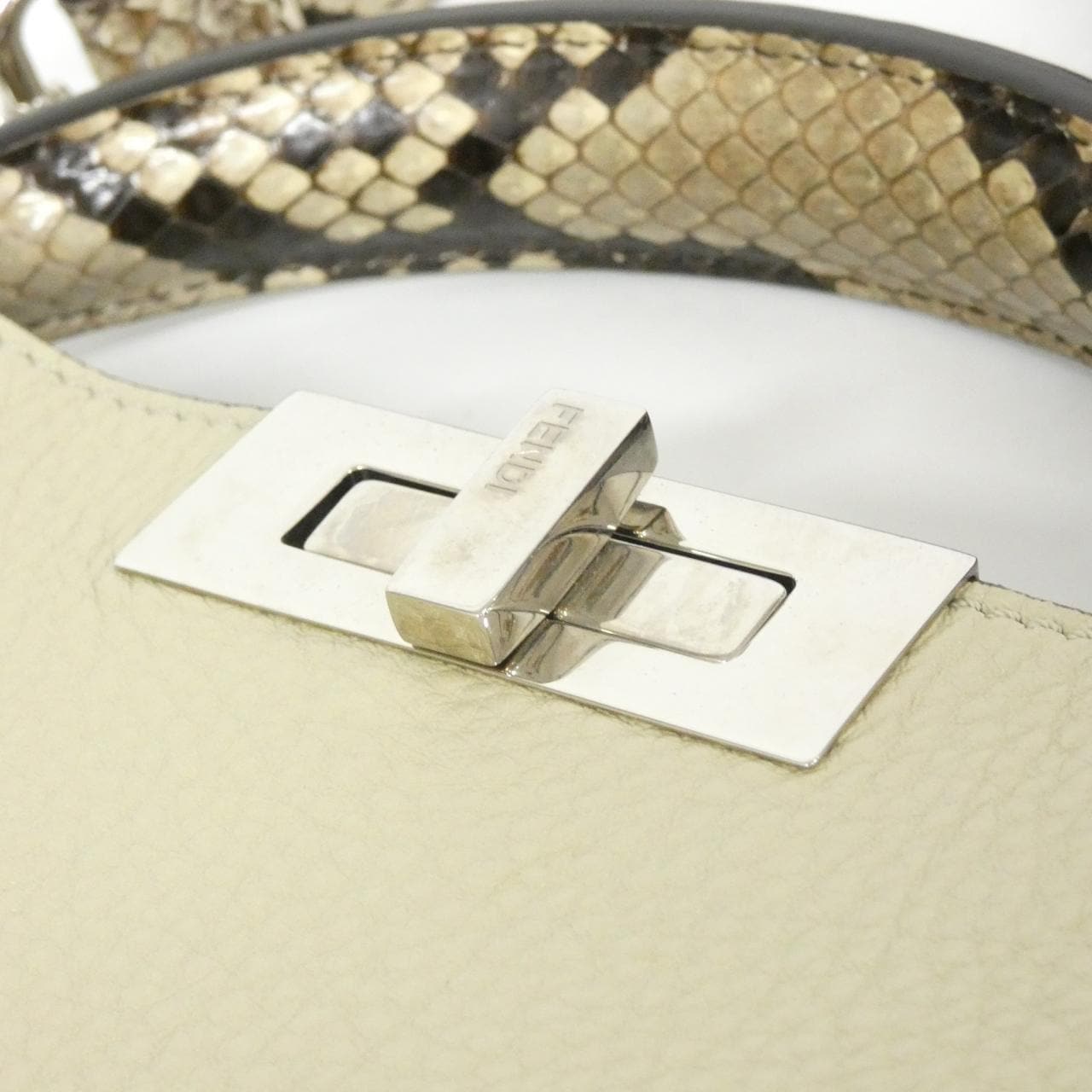 FENDI Peekaboo 7VA529 AZ4Q Bag Python Black Python - Thumbnail 5