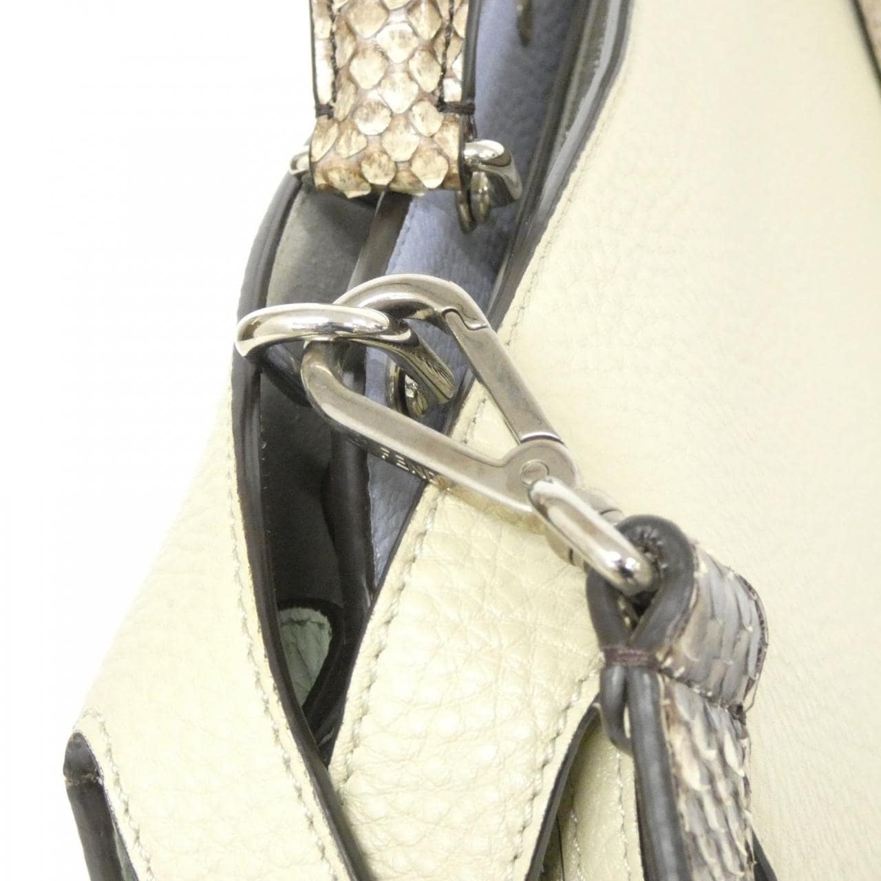 FENDI Peekaboo 7VA529 AZ4Q Bag Python Black Python - Thumbnail 6