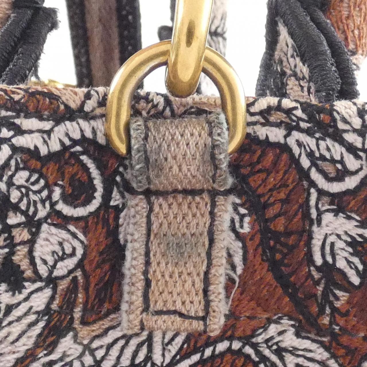 DIOR Book Tote S5555CRZI Tote Canvas Black Canvas - Thumbnail 6