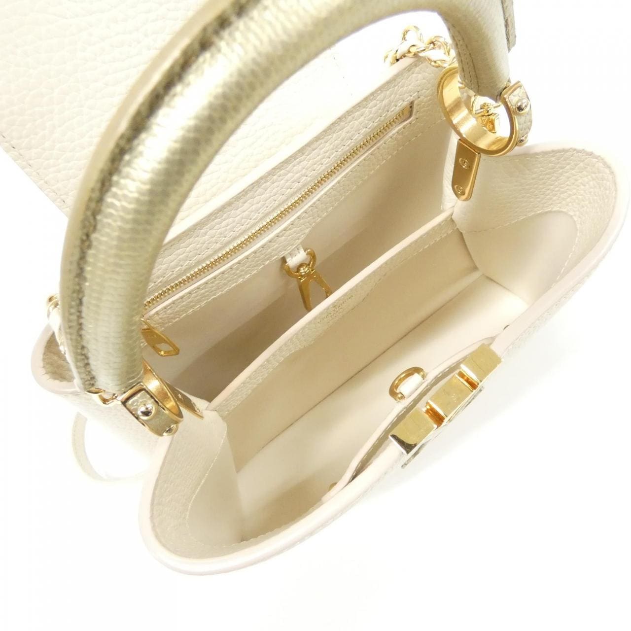 LOUIS VUITTON Capucines M23702 Bag 金色 中古品A - 縮圖 7