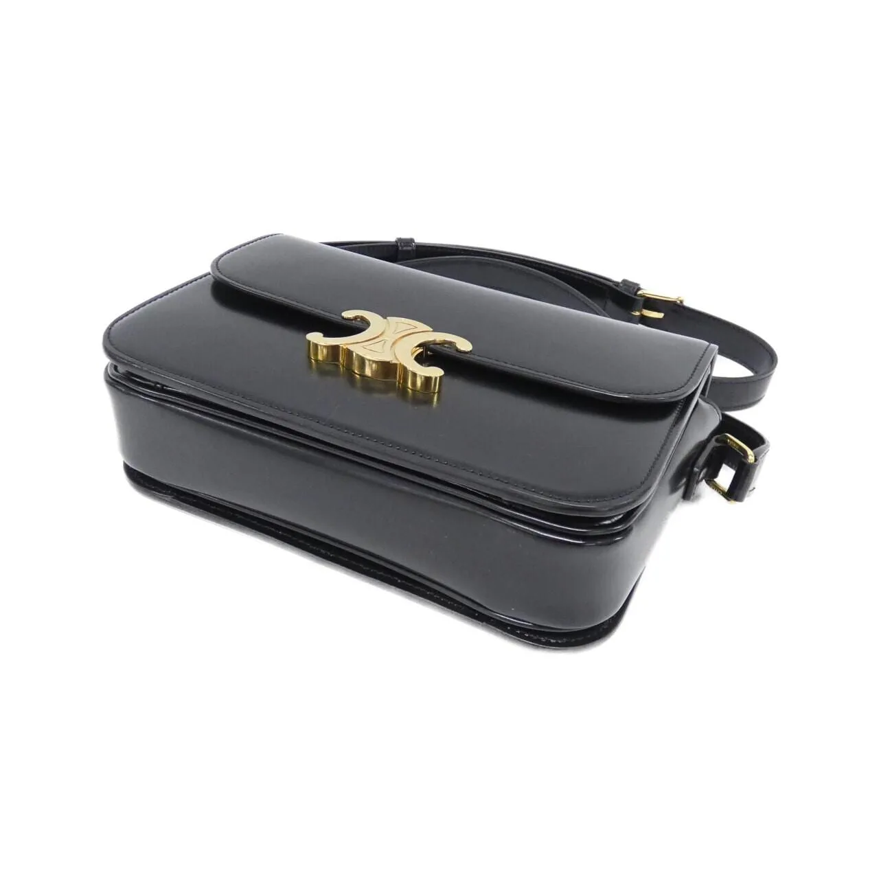 CELINE Triomphe 187363BF4 Shoulder 黑色 中古品A - 縮圖 3