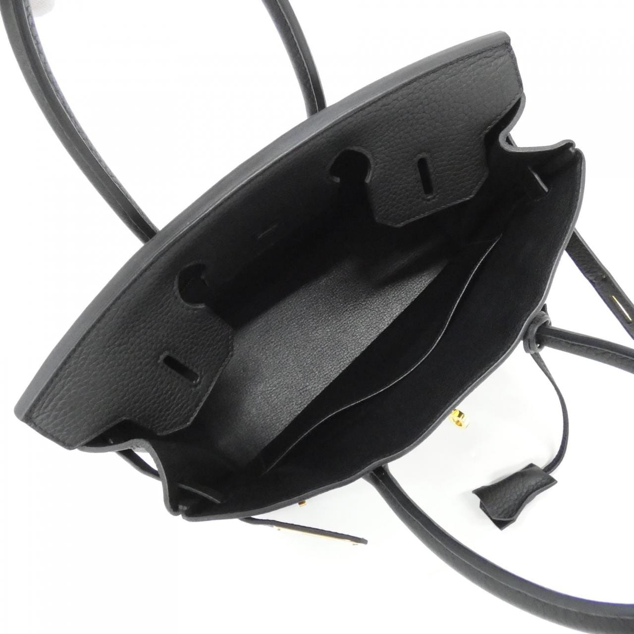 HERMES Birkin 025789CC Handbag Clemence 黑色 Clemence 皮 中古品A - 縮圖 7