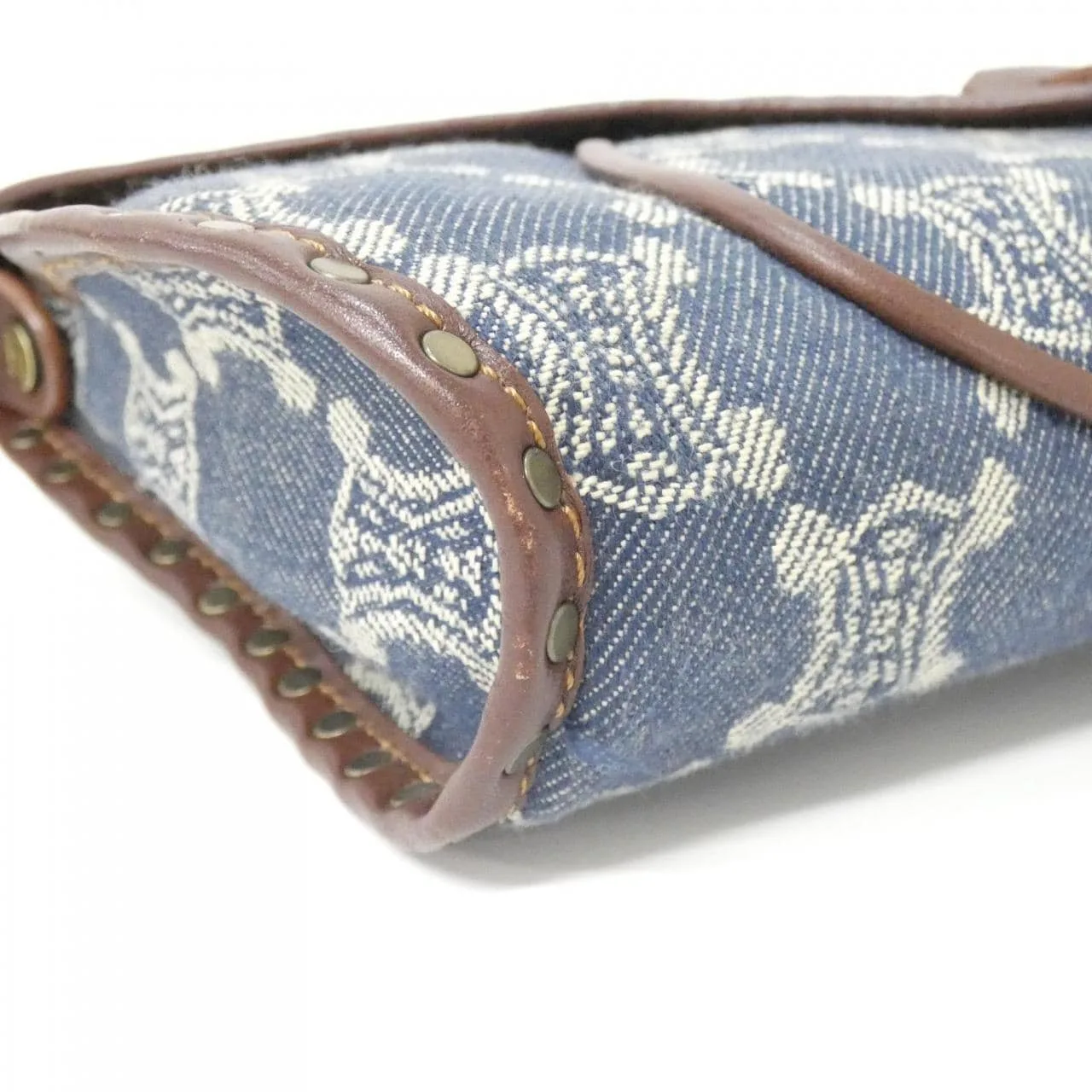 CELINE Shoulder Denim 棕色 牛仔布 中古品B - 縮圖 3