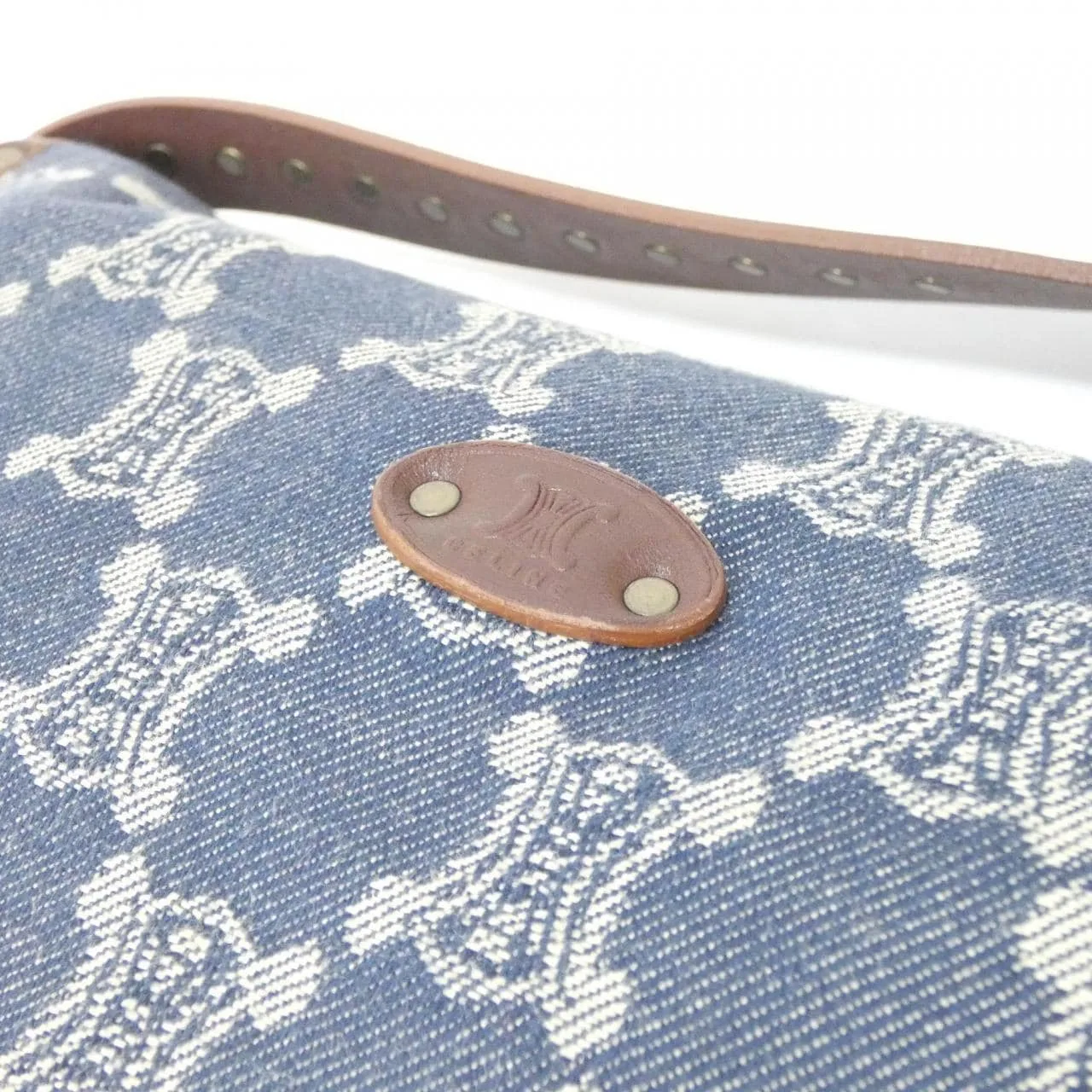 CELINE Shoulder Denim 棕色 牛仔布 中古品B - 縮圖 4