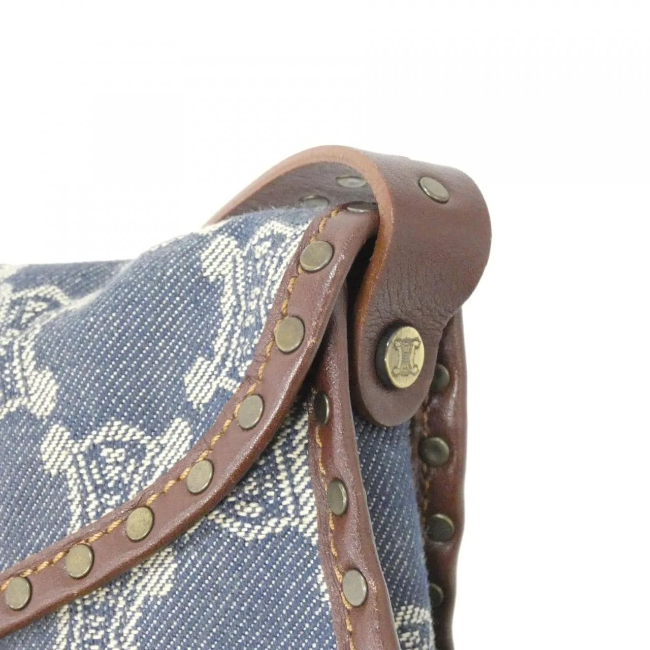 CELINE Shoulder Denim 棕色 牛仔布 中古品B - 縮圖 5