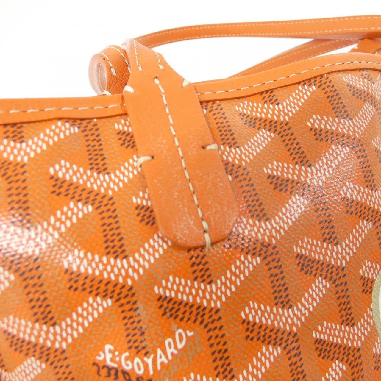 GOYARD Anjou Bag Canvas 橙色 帆布 中古品A - 縮圖 5