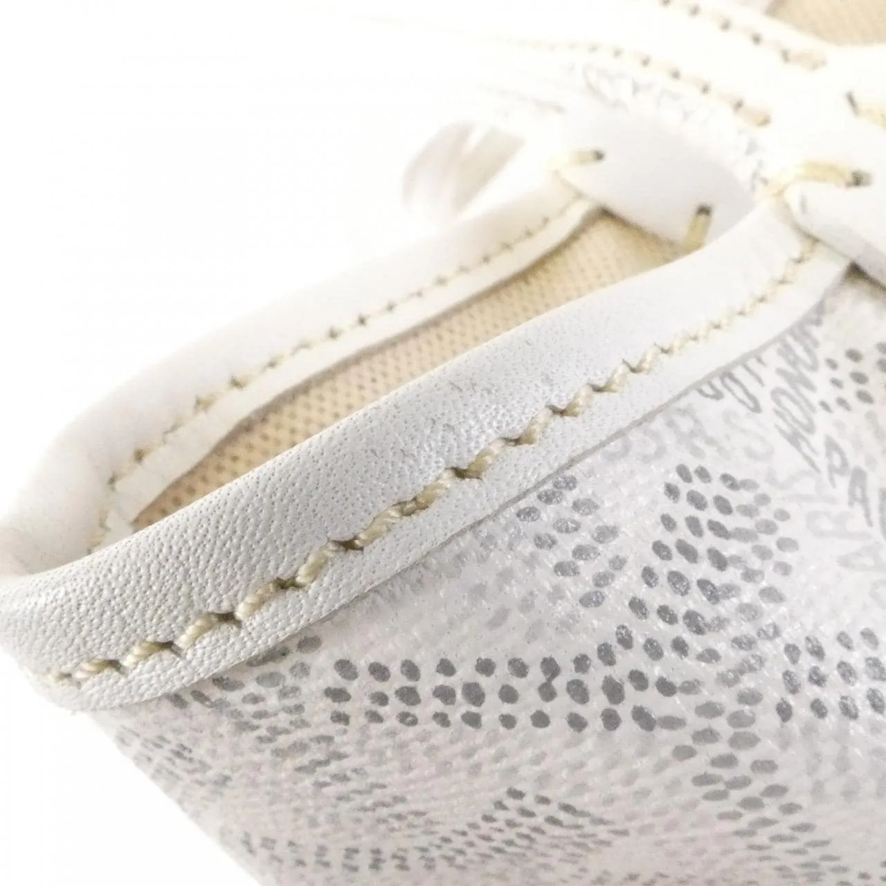 GOYARD Saint Louis AMA LOUIS JU Tote Canvas 白色 帆布 中古品B - 縮圖 3