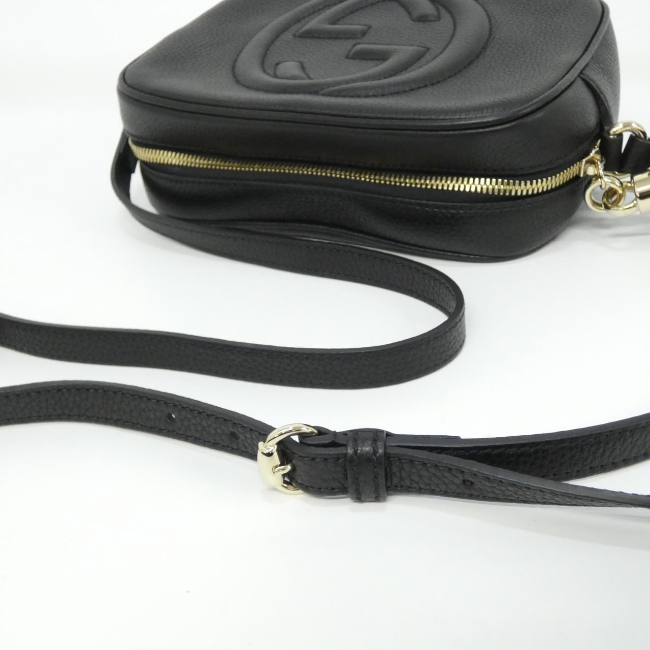 GUCCI Soho 308364 A7M0G Shoulder Bag Leather Black Leather - Thumbnail 7