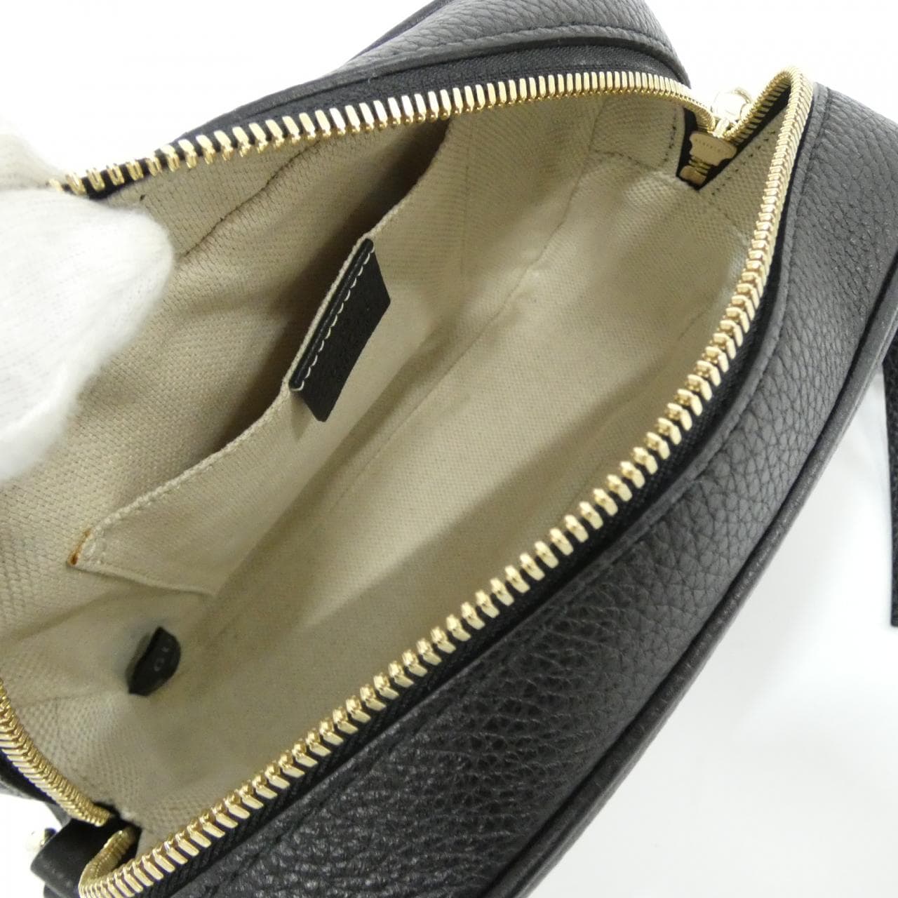 GUCCI Soho 308364 A7M0G Shoulder Bag Leather Black Leather - Thumbnail 8